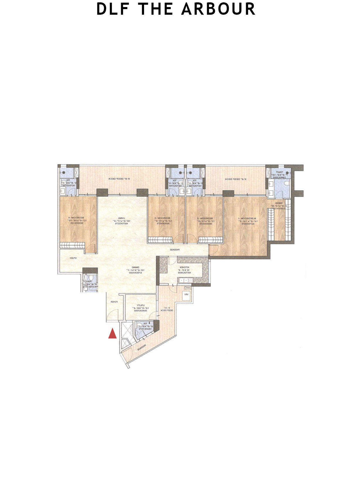 Dlf The Arbour Tower C Unit 2 Floor Plan