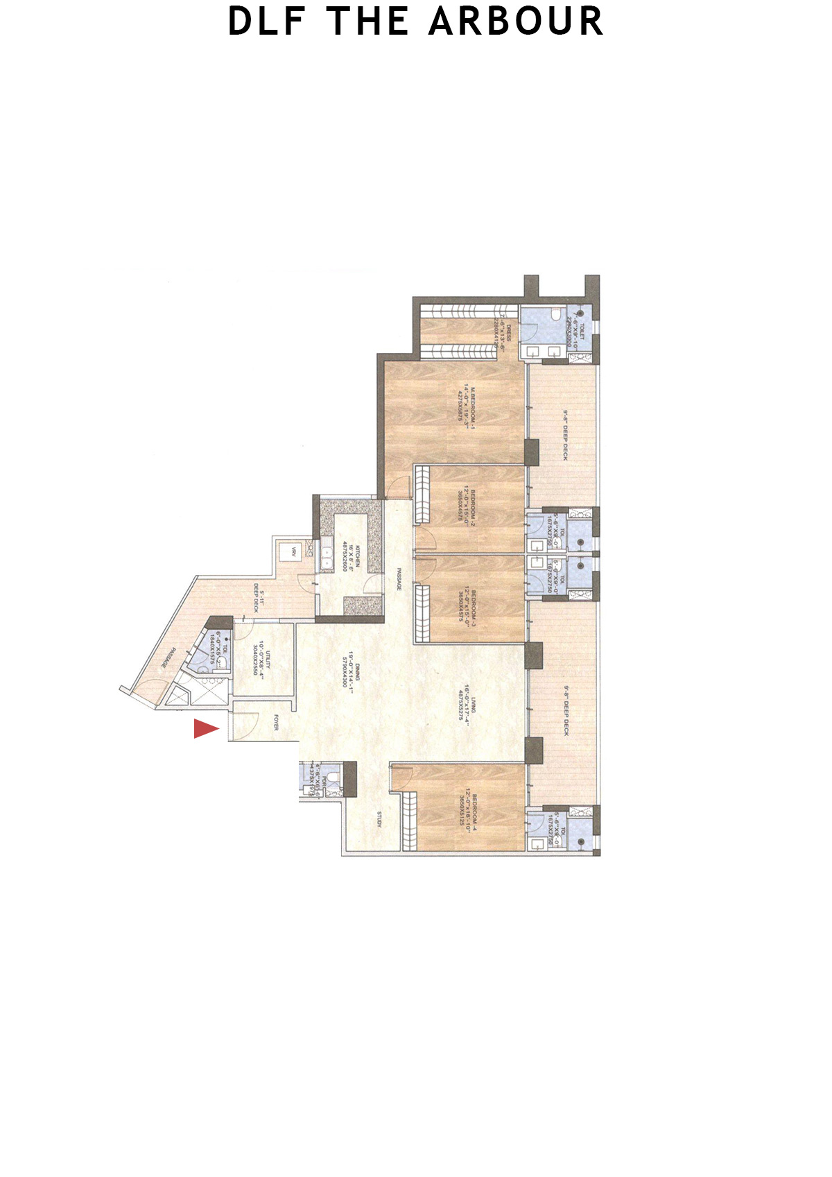 Dlf The Arbour Tower C Unit 3 Floor Plan
