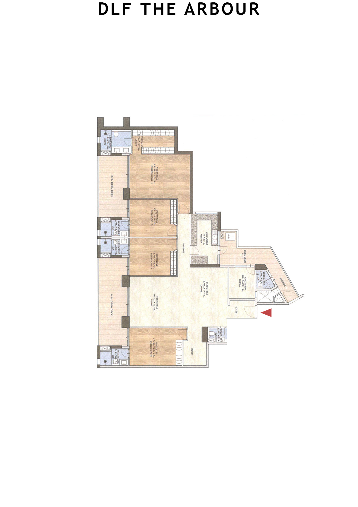 Dlf The Arbour Tower D Unit 2 Floor Plan