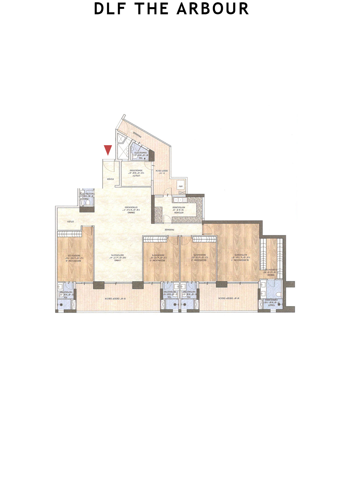 Dlf The Arbour Tower E Unit 5 Floor Plan