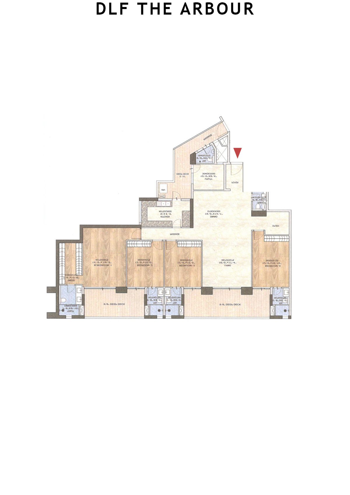 Dlf The Arbour Tower E Unit 6 Floor Plan