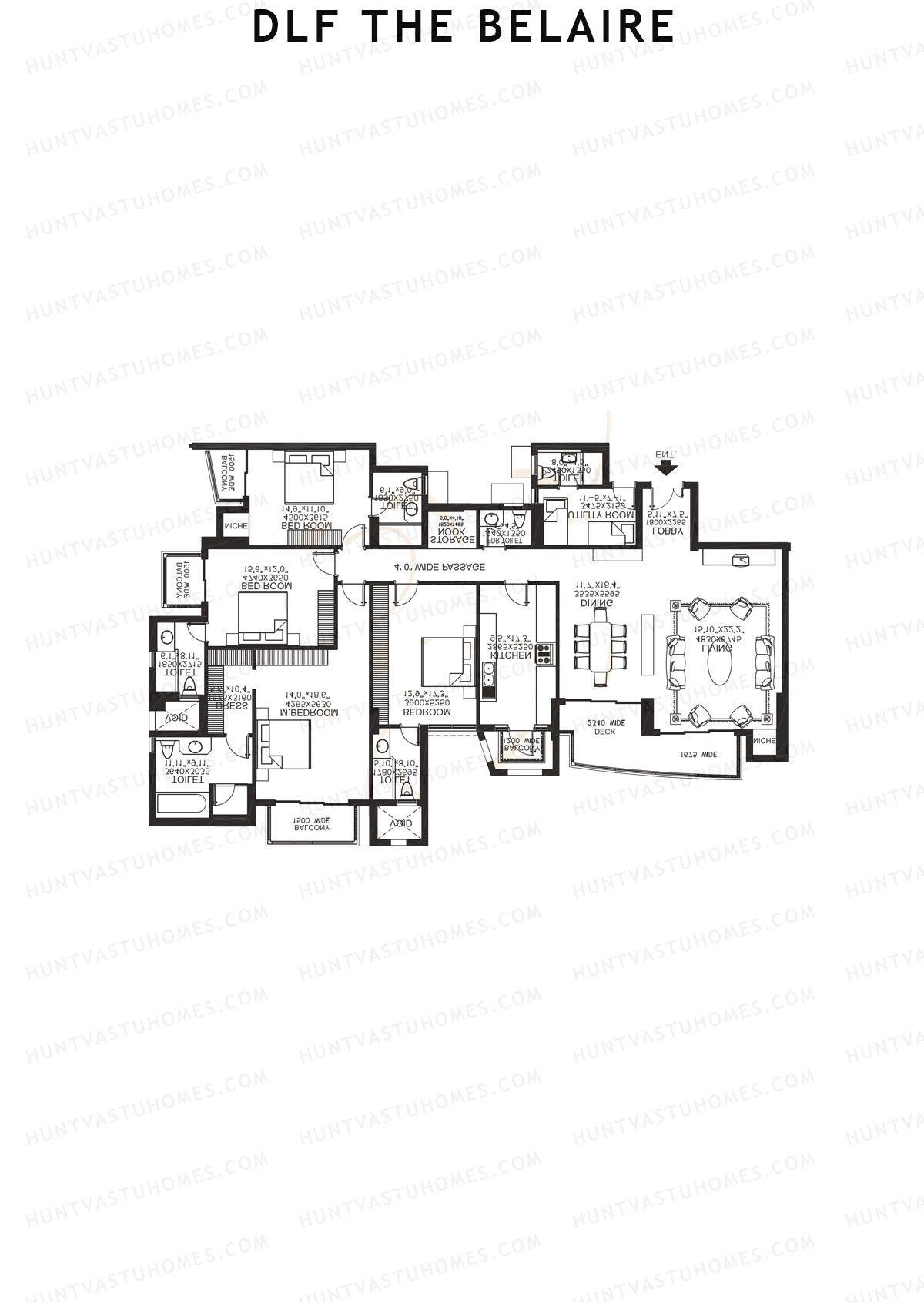 DLF The Belaire Tower A Unit 4 Floor Plan