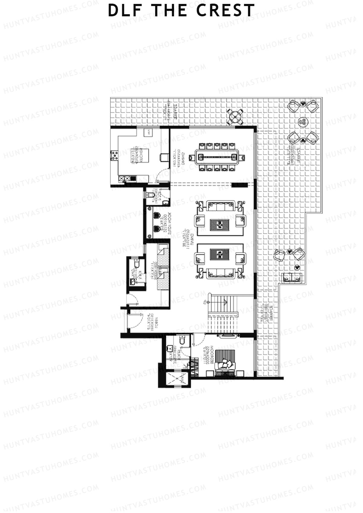 DLF The Crest Block C Unit 3 (Penthouse) Floor Plan