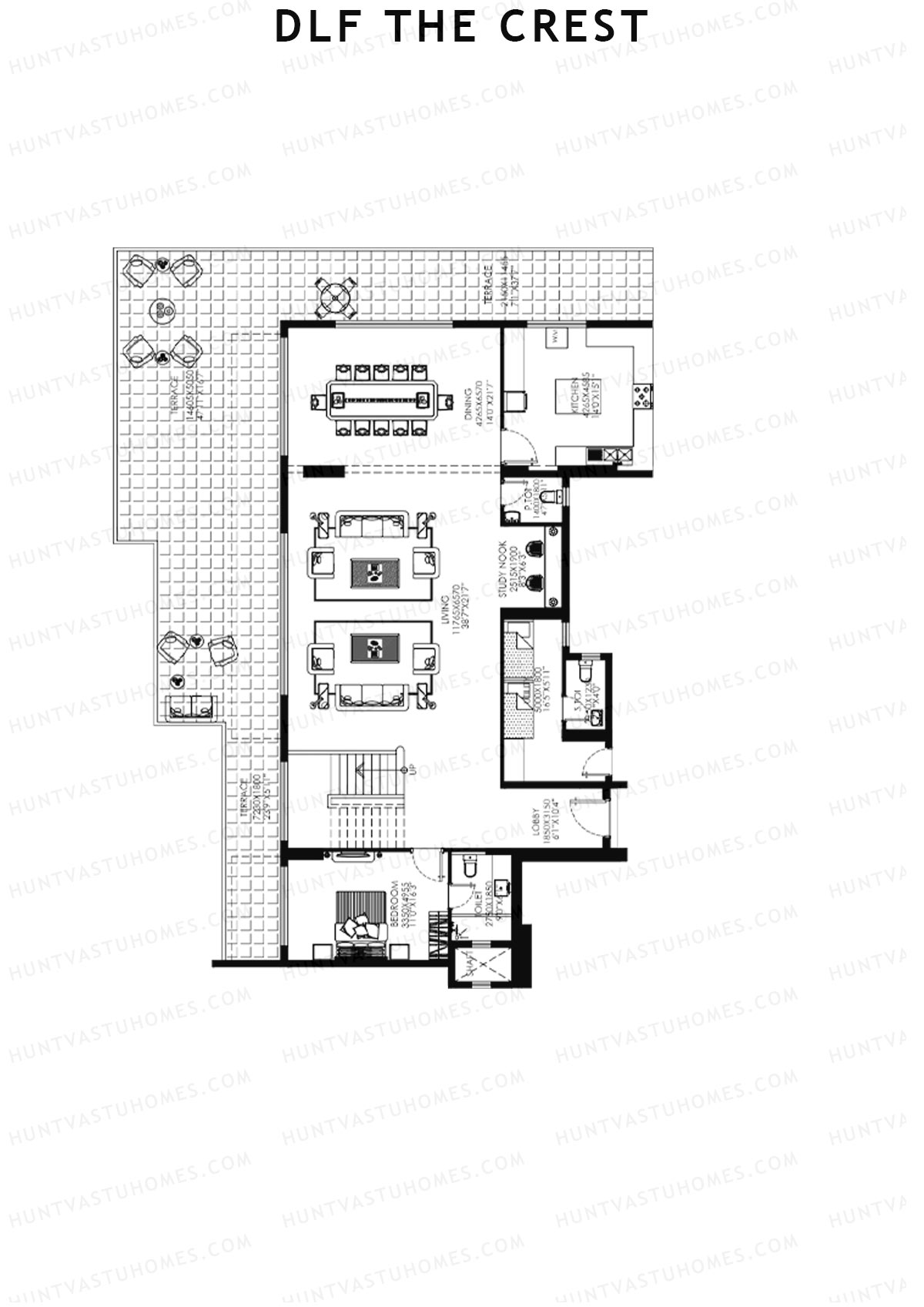 DLF The Crest Block C Unit 4 (Penthouse) Floor Plan