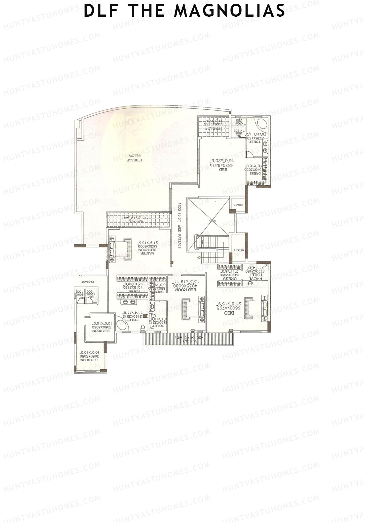 DLF The Magnolias Block 7 Unit 7A (Duplex ) Floor Plan
