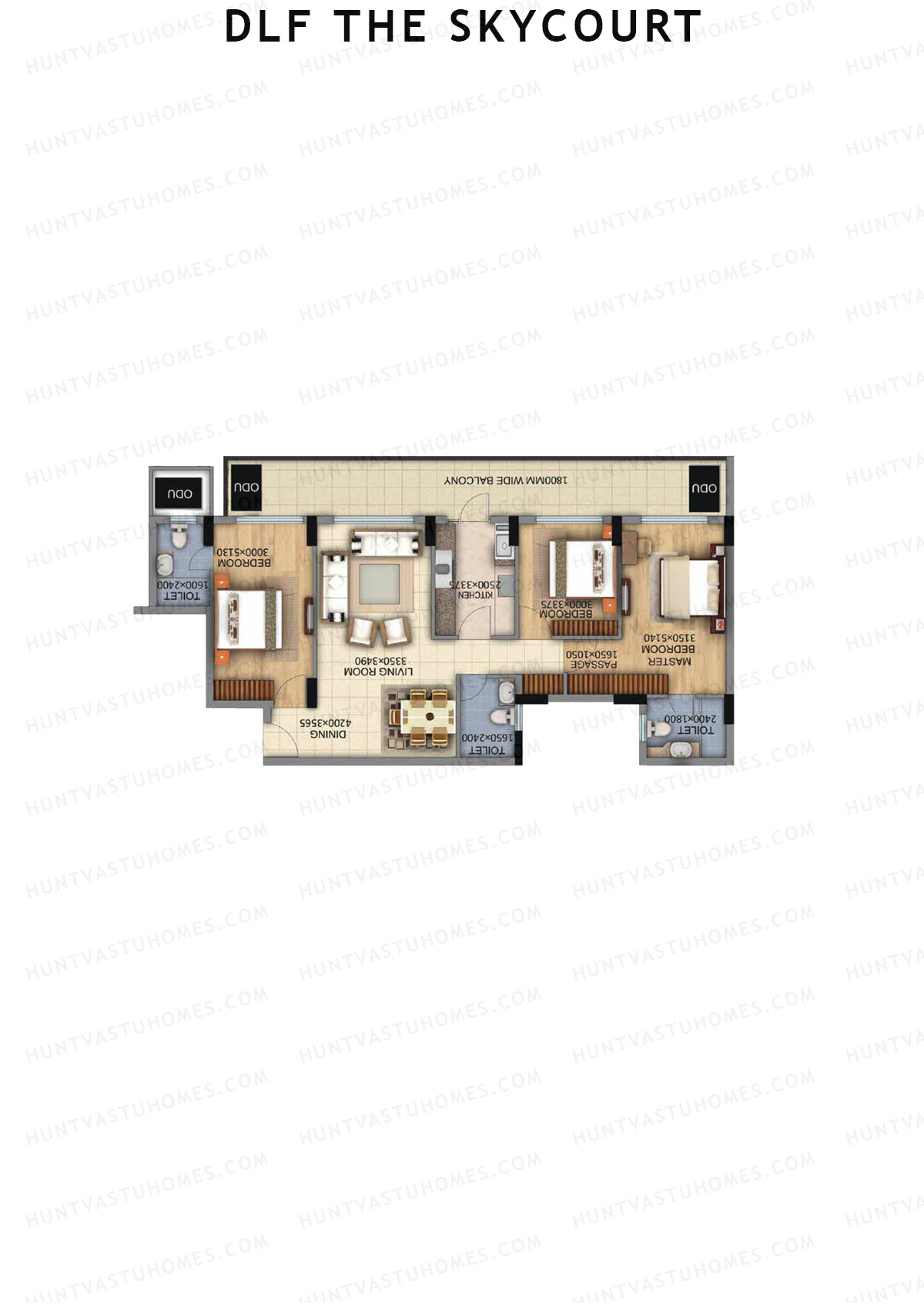 DLF The Skycourt Tower B Unit 1 Floor Plan