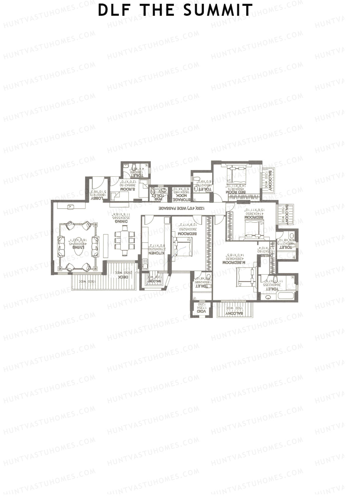 DLF The Summit Wing A Unit 1 Floor Plan