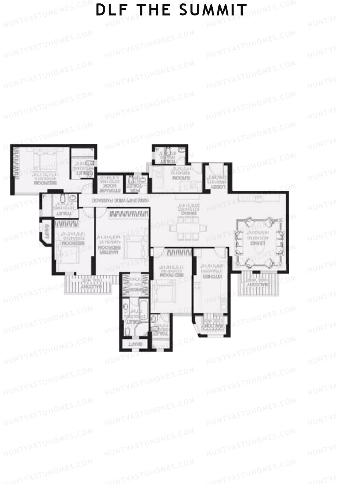 DLF The Summit Wing A Unit 2 Floor Plan