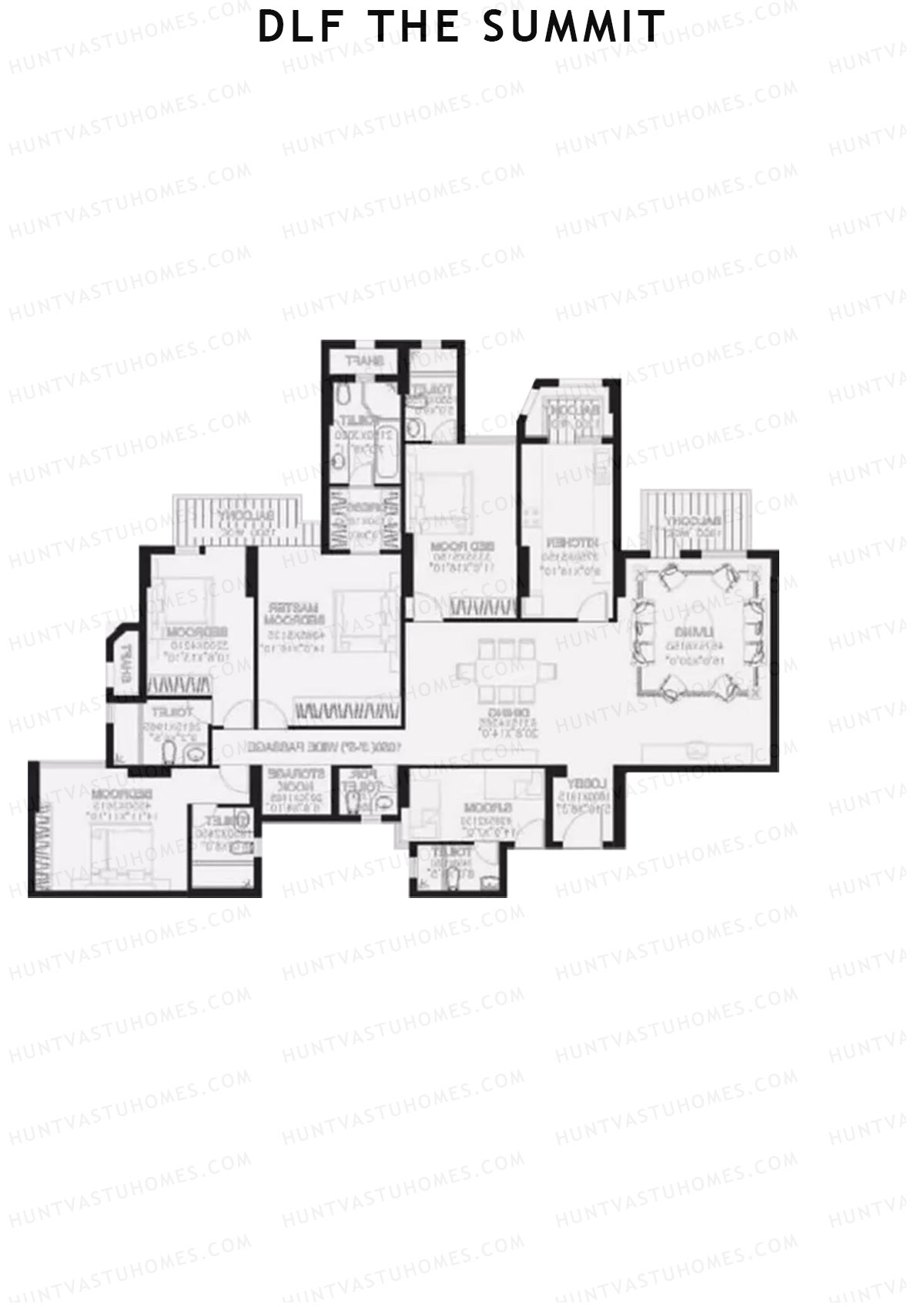 DLF The Summit Wing A Unit 3 Floor Plan