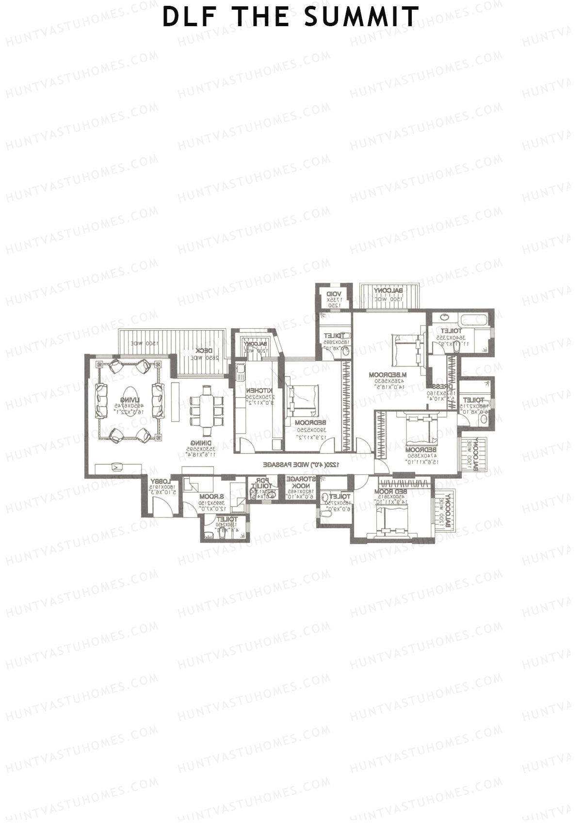 DLF The Summit Wing A Unit 4 Floor Plan