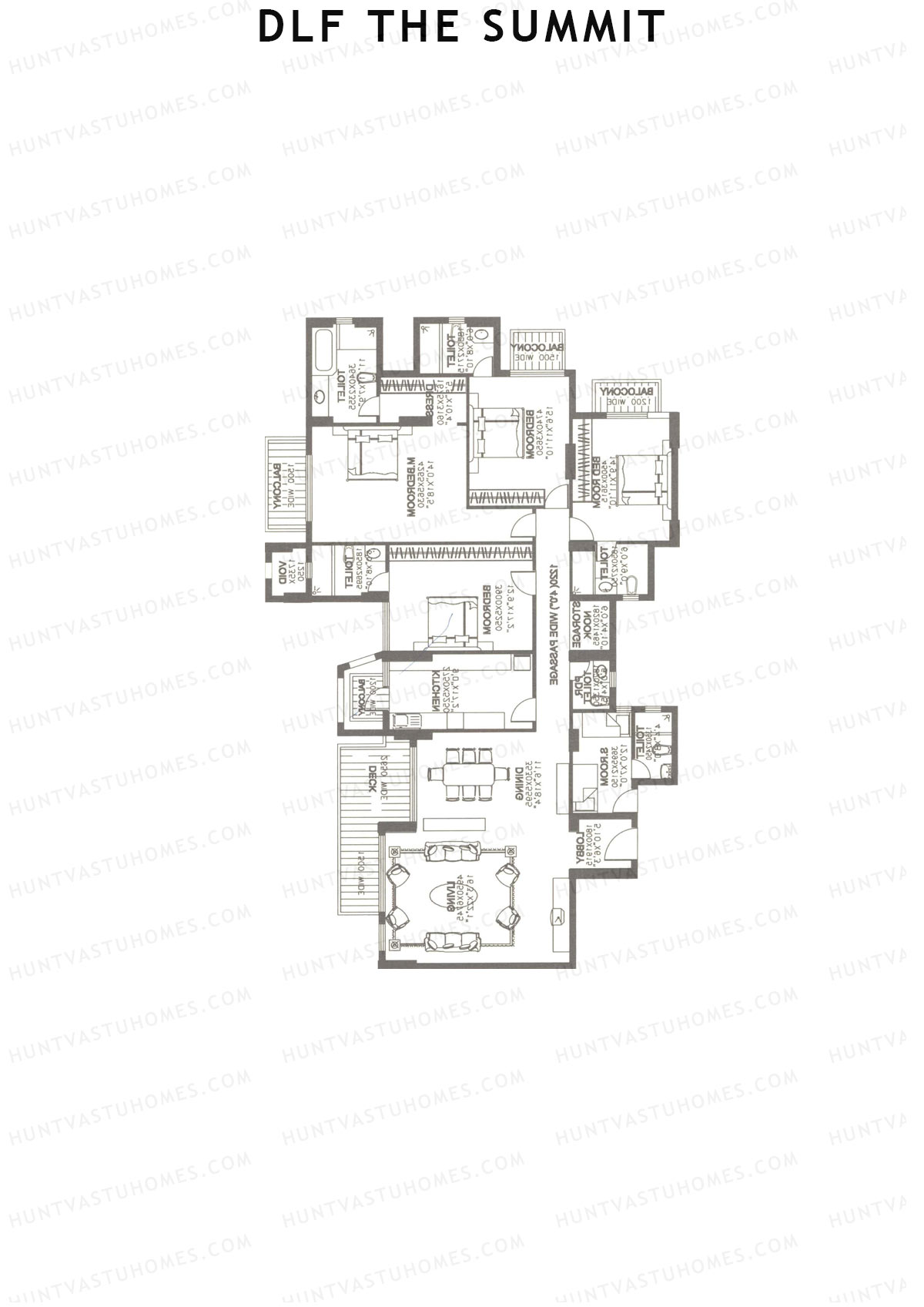 DLF The Summit Wing C Unit 1 Floor Plan