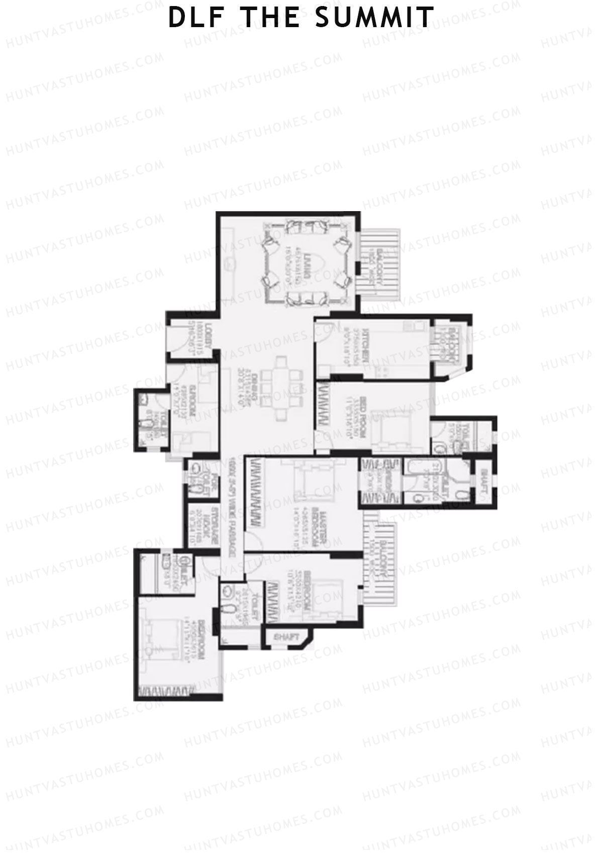 DLF The Summit Wing C Unit 2 Floor Plan
