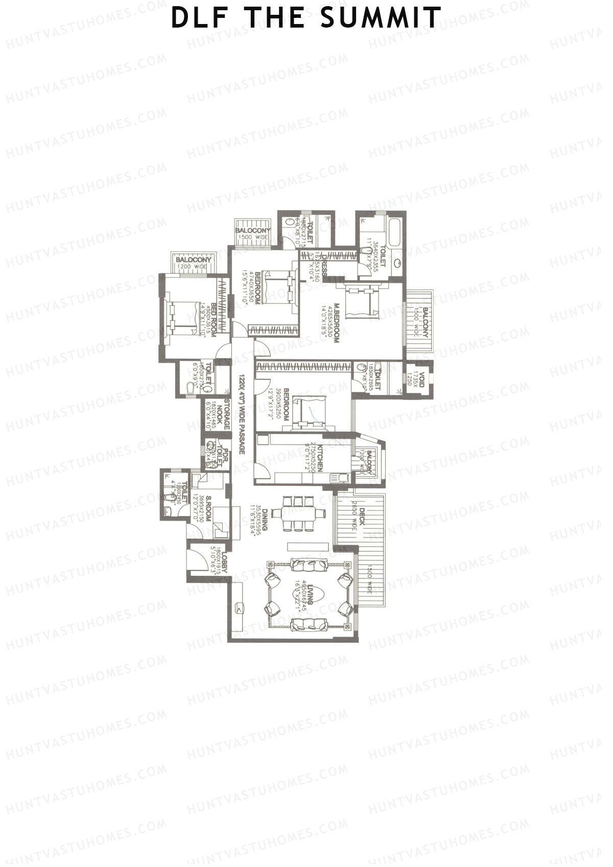 DLF The Summit Wing C Unit 4 Floor Plan