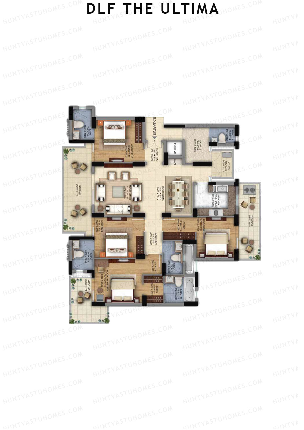 Dlf The Ultima Tower A Unit 1 Floor Plan