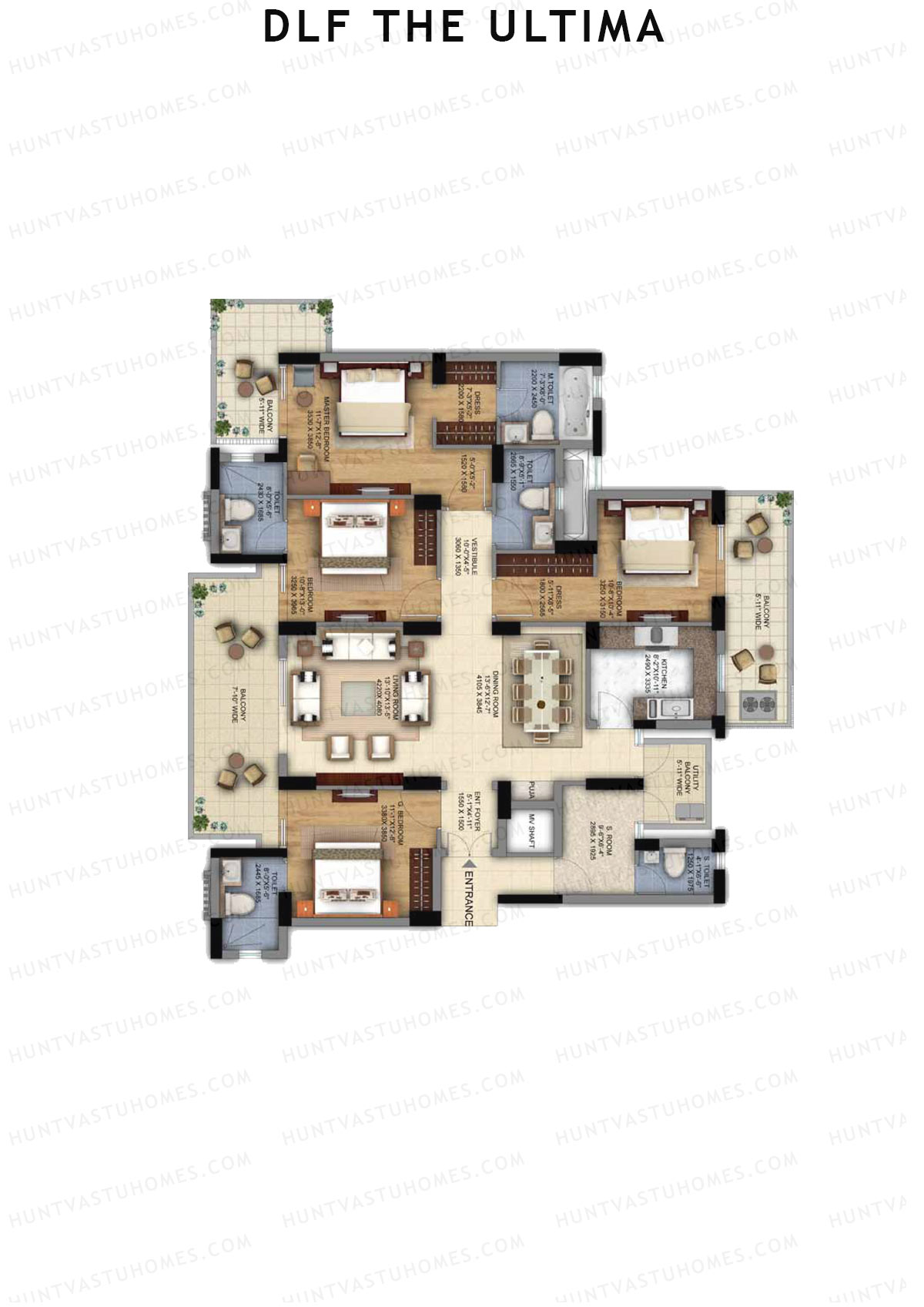 Dlf The Ultima Tower A Unit 2 Floor Plan