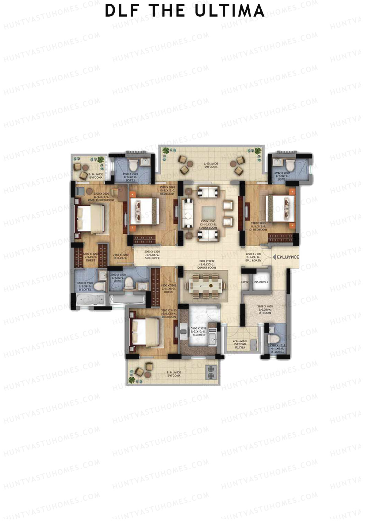 Dlf The Ultima Tower C Unit 1 Floor Plan
