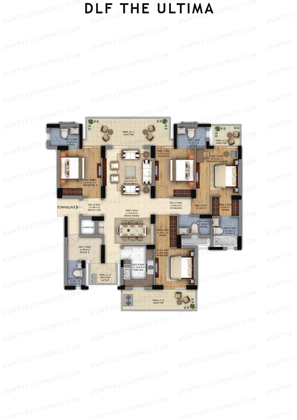 Dlf The Ultima Tower C Unit 2 Floor Plan