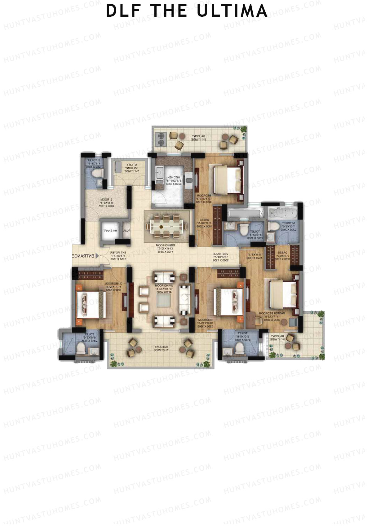 Dlf The Ultima Tower G Unit 1 Floor Plan
