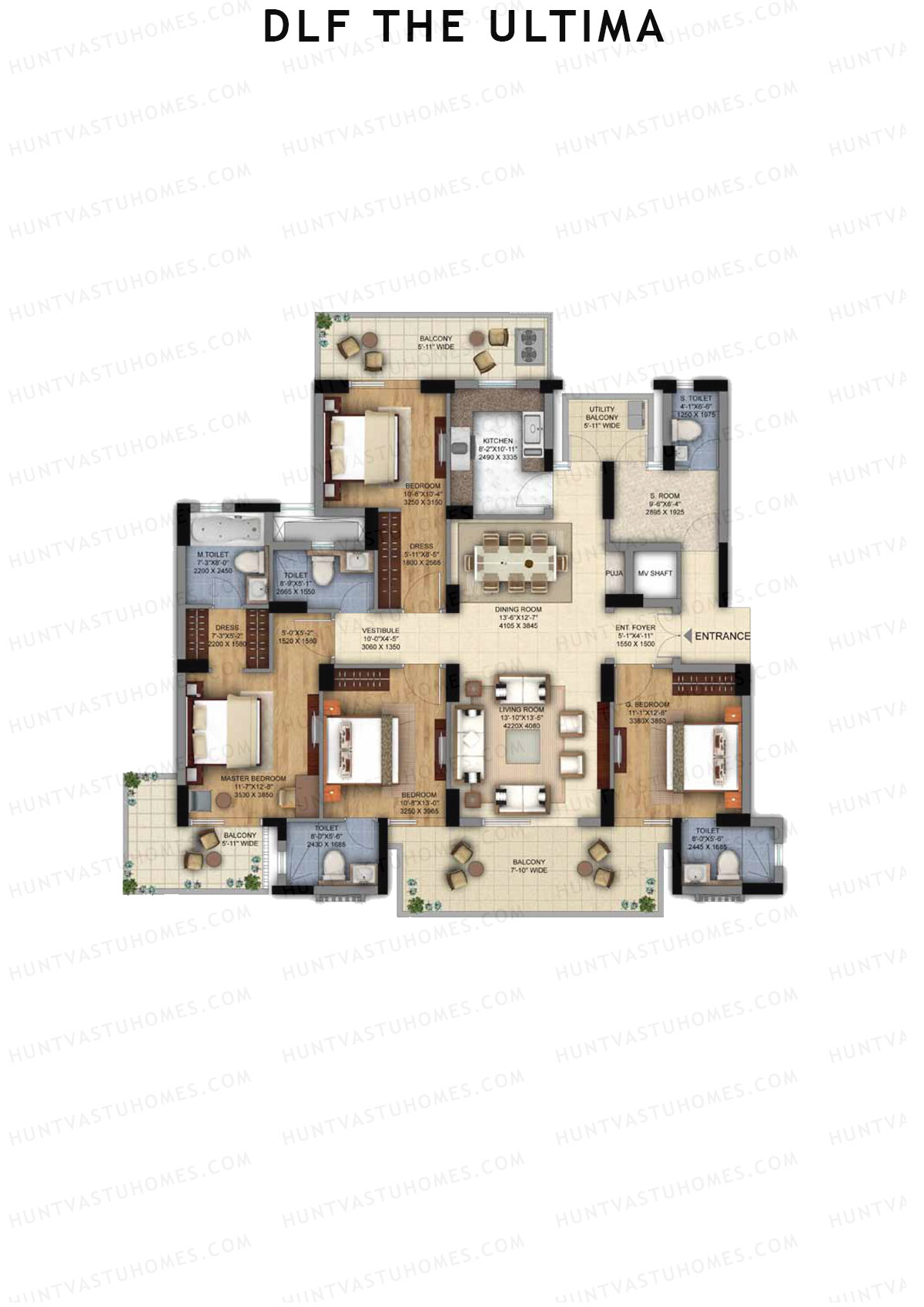 Dlf The Ultima Tower H Unit 2 Floor Plan