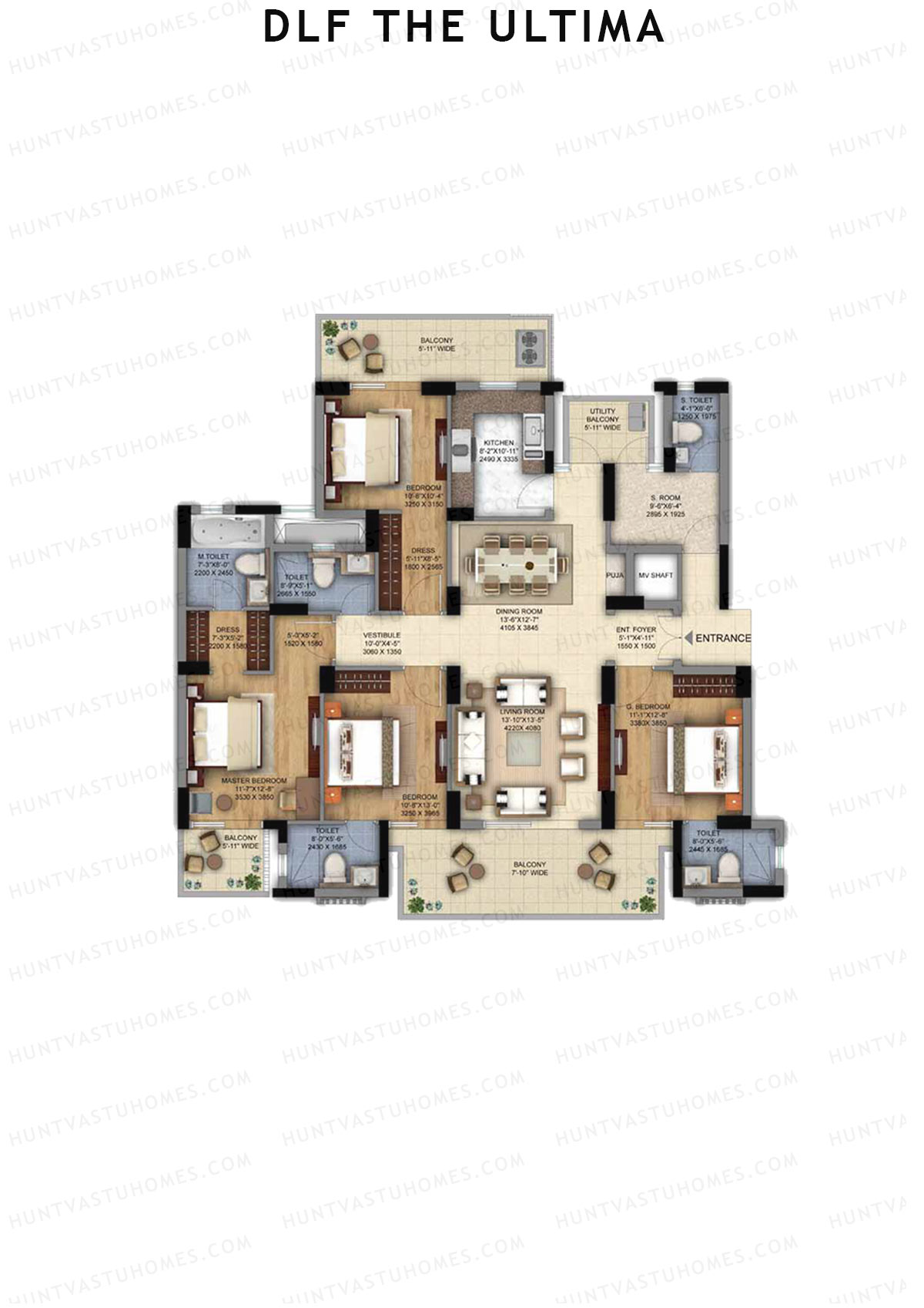 Dlf The Ultima Tower L Unit 2 Floor Plan