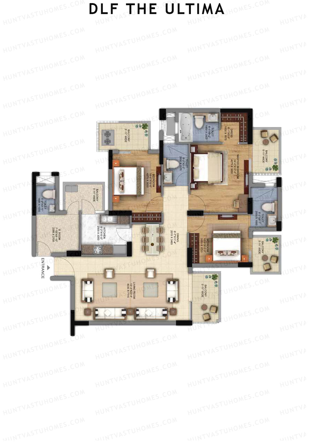 Dlf The Ultima Tower N Unit 1 Floor Plan