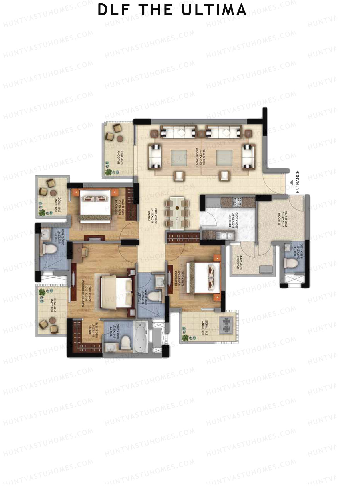 Dlf The Ultima Tower Q Unit 1 Floor Plan