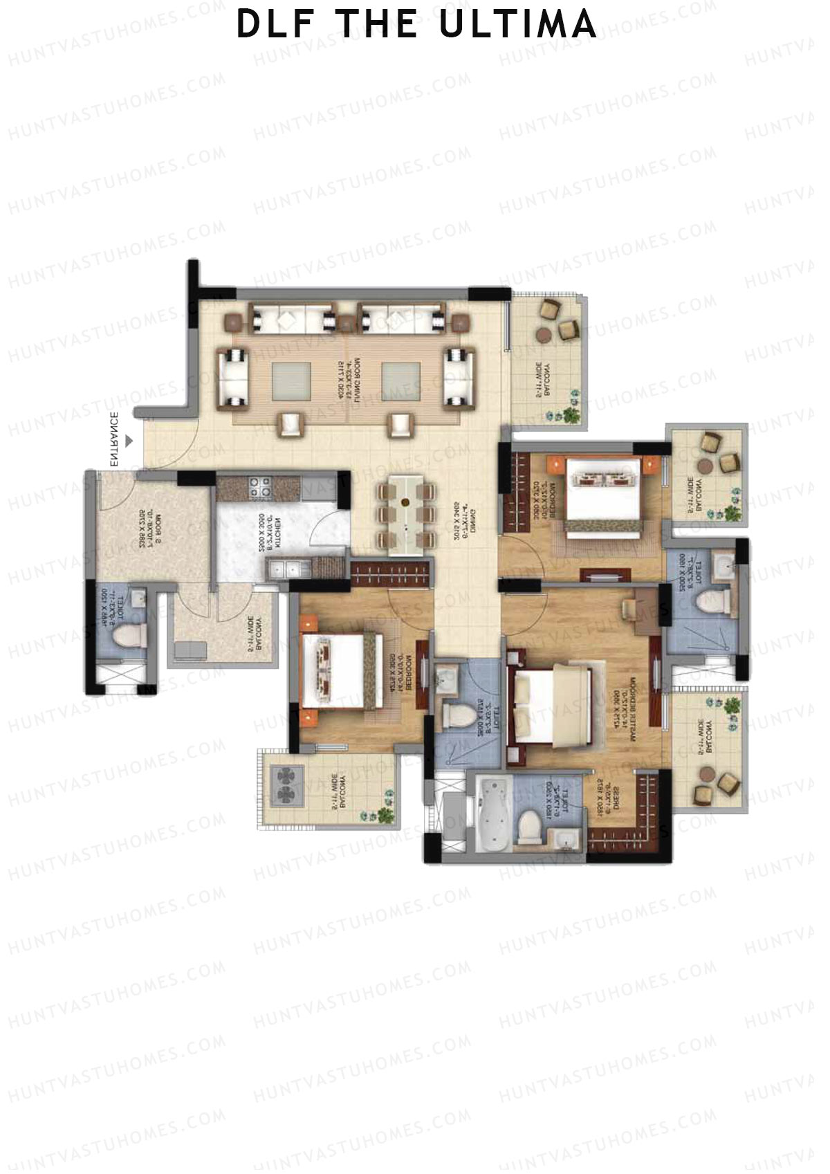 Dlf The Ultima Tower Q Unit 4 Floor Plan