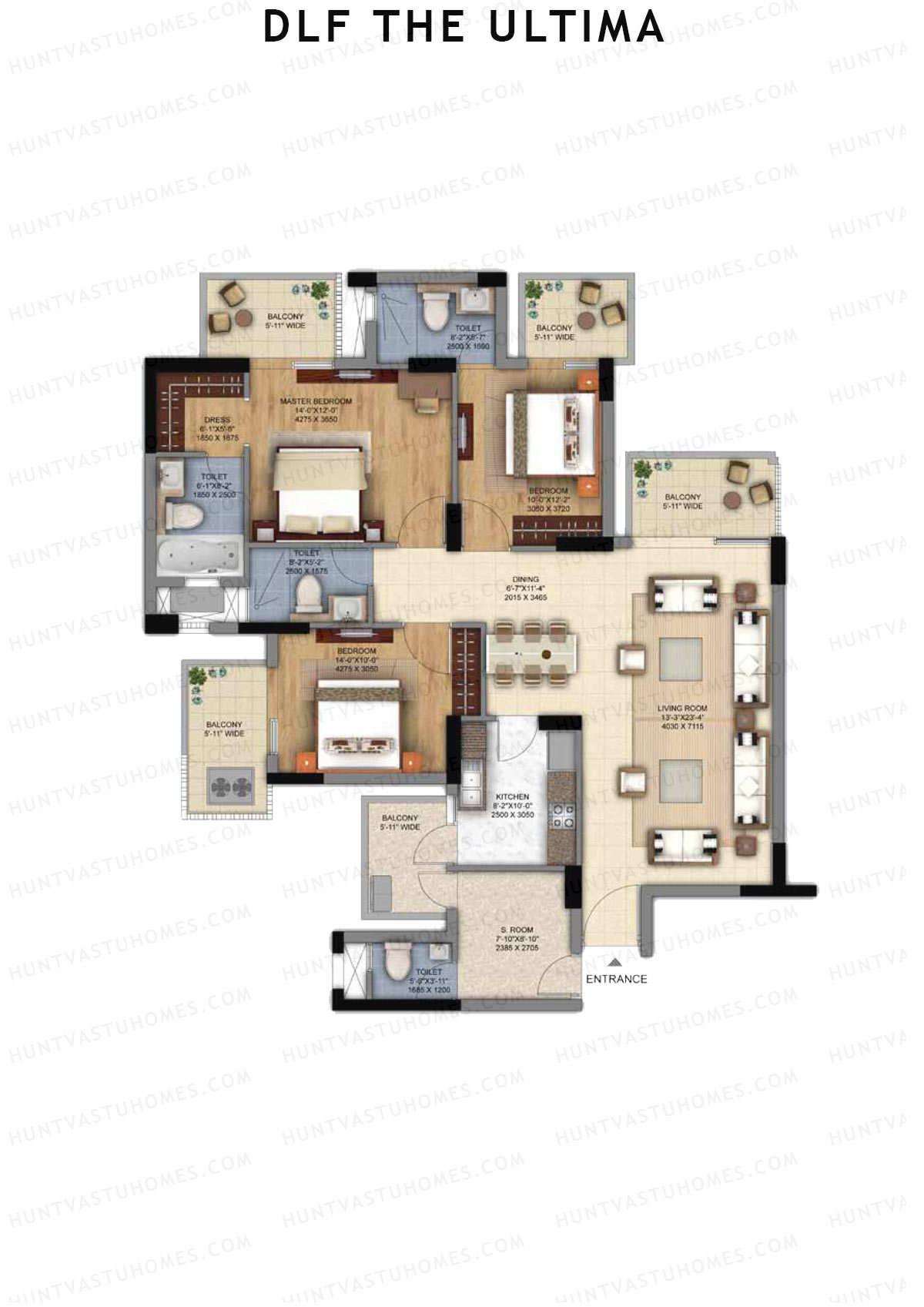 Dlf The Ultima Tower R Unit 1 Floor Plan