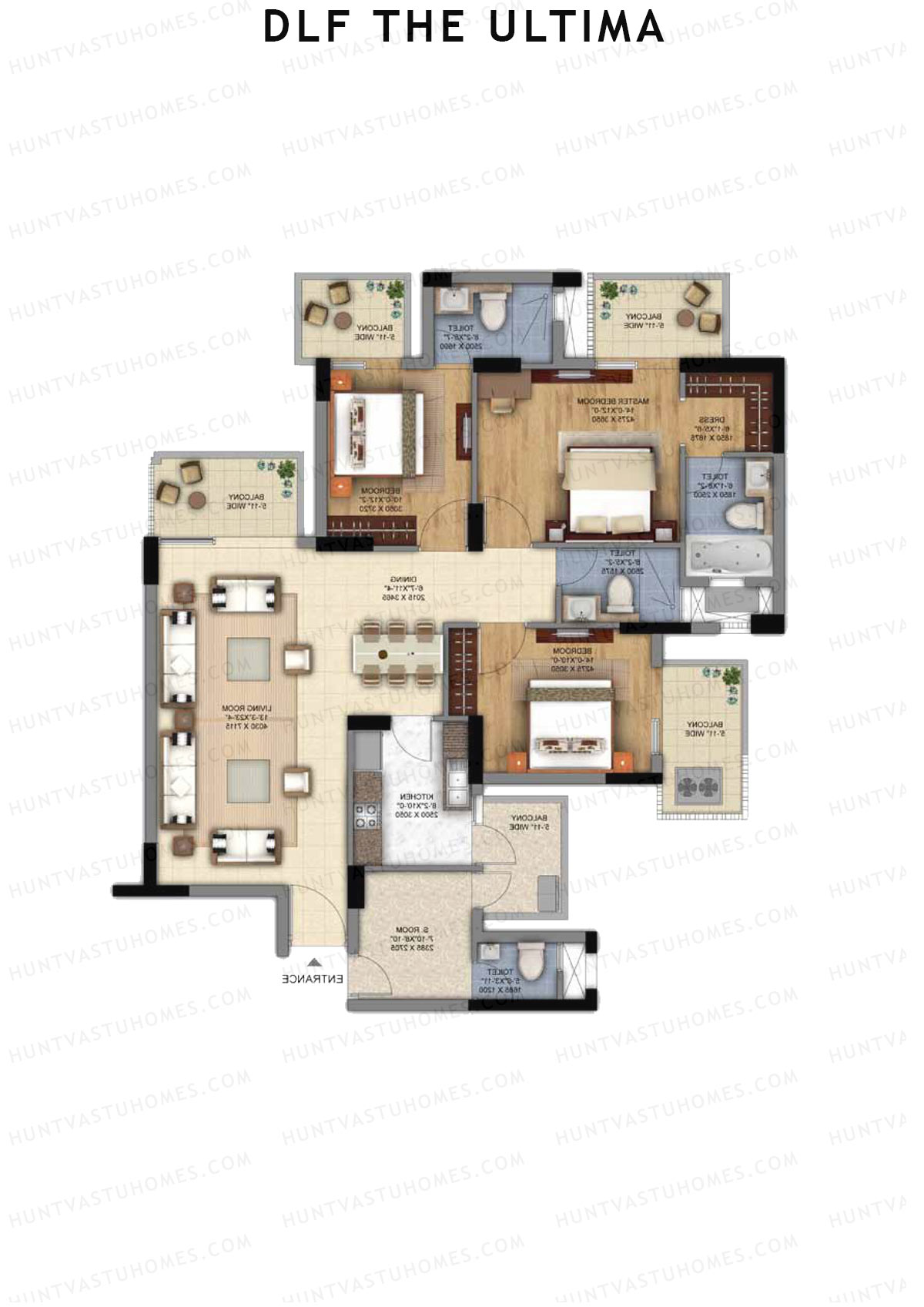 Dlf The Ultima Tower R Unit 2 Floor Plan