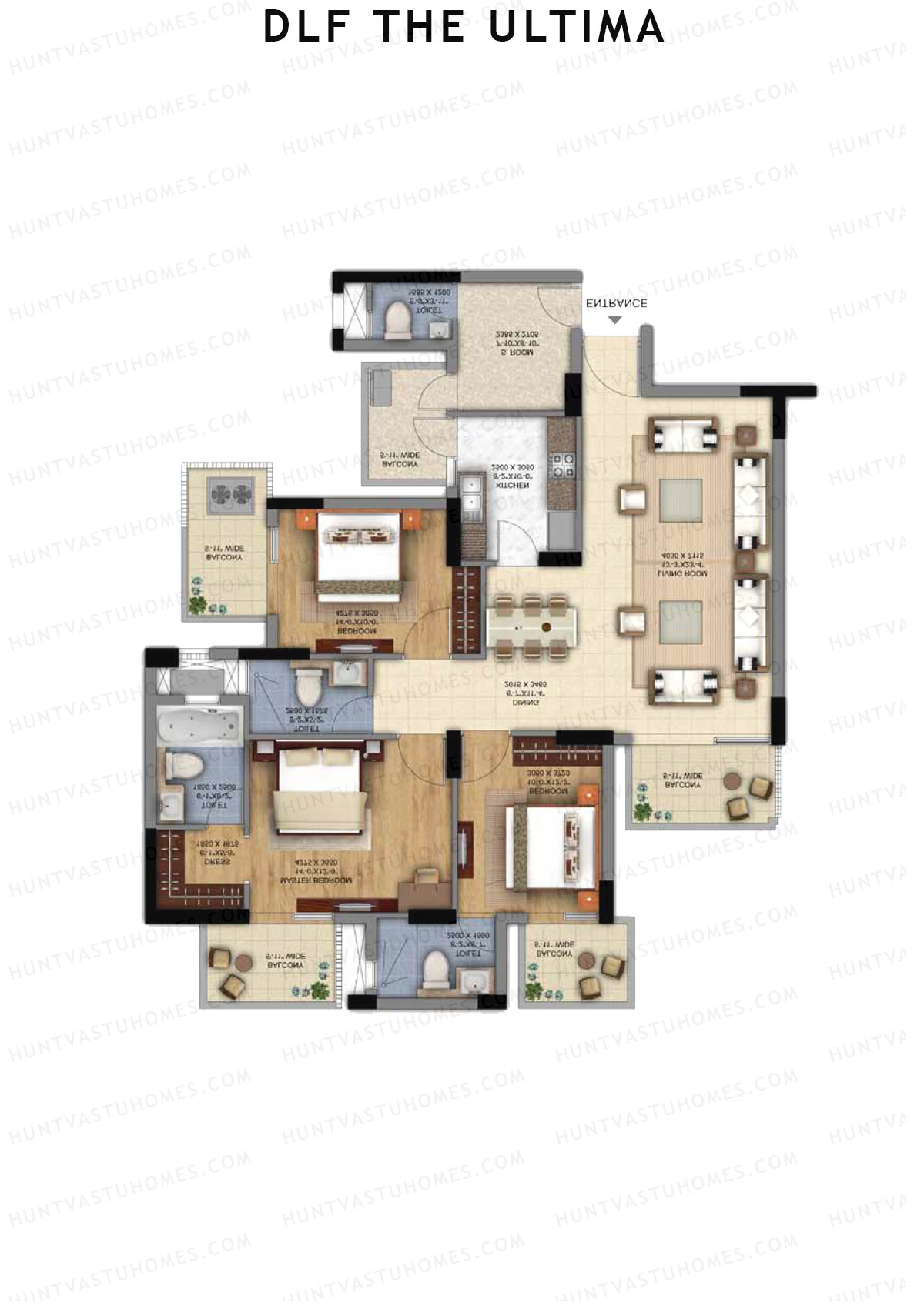 Dlf The Ultima Tower R Unit 4 Floor Plan