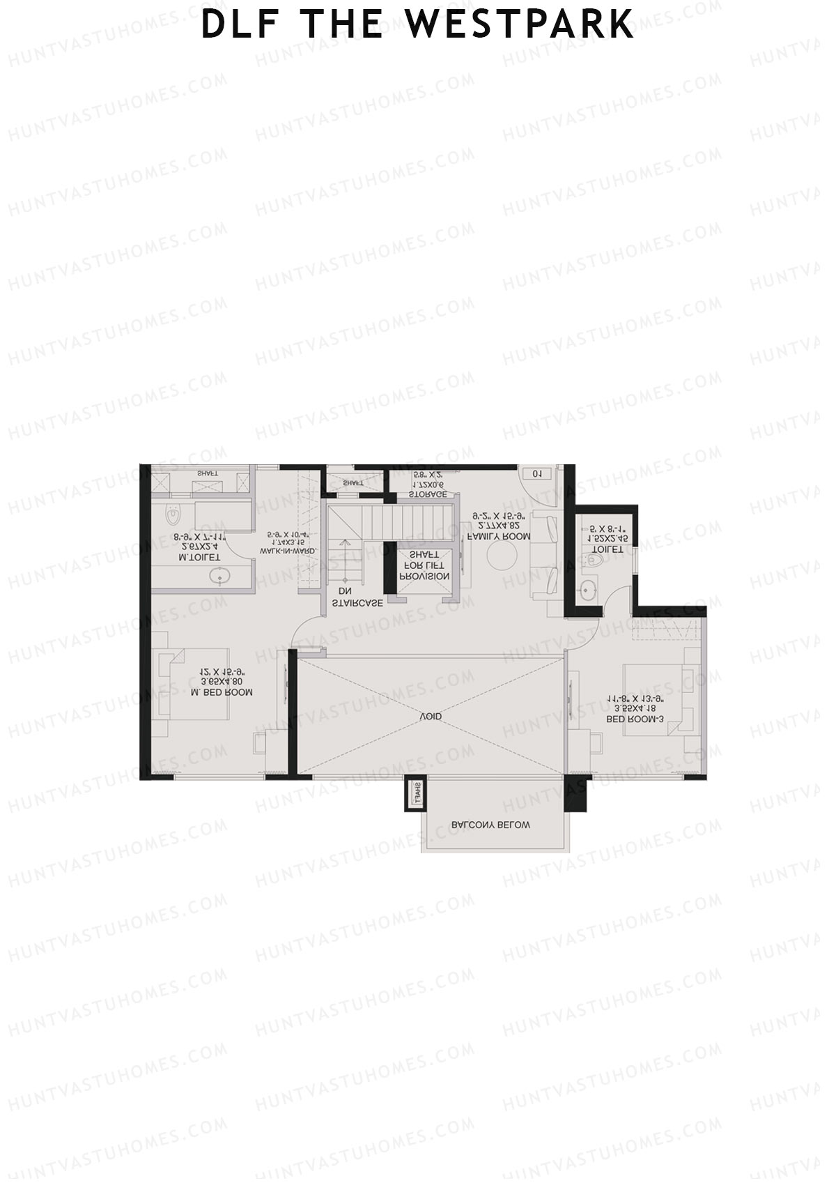 DLF The Westpark, Tower 3, Unit 2 (Type DU), 8BHK, Carpet Area 2240   sq ft 