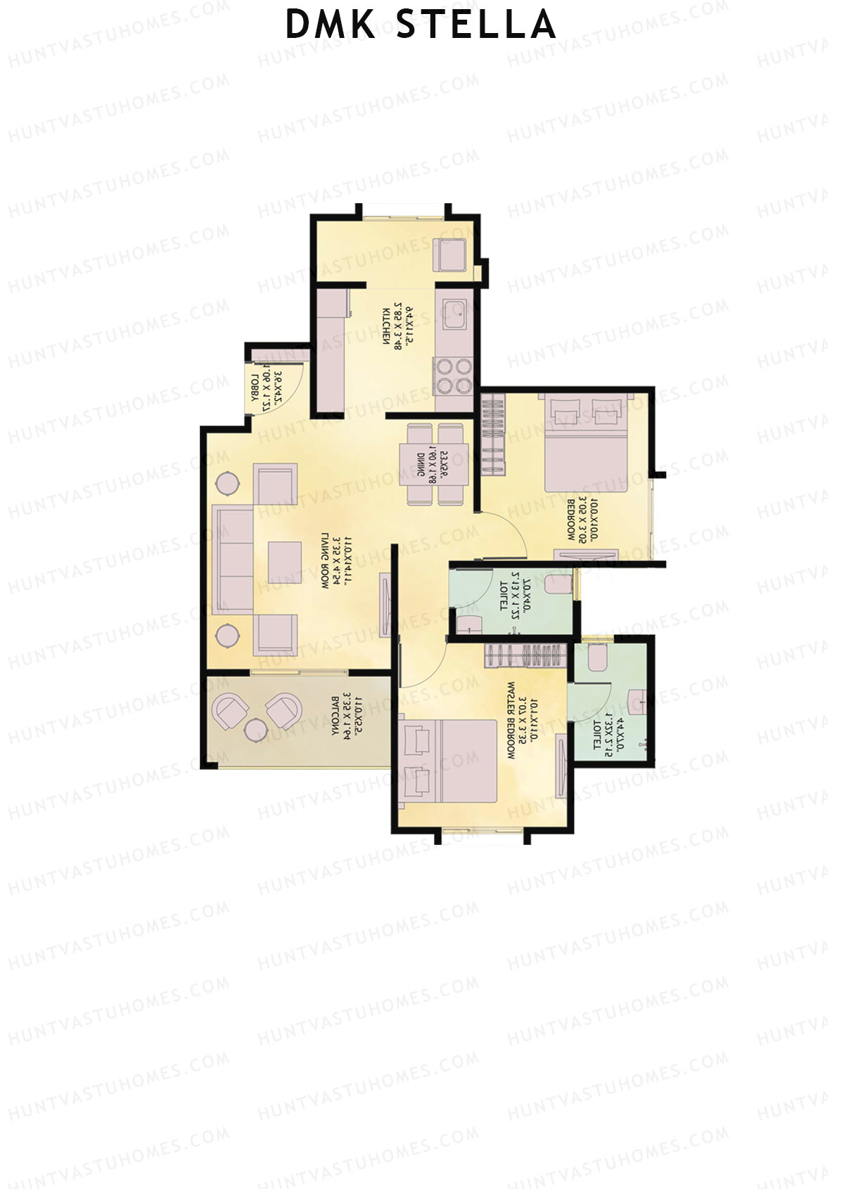 DMK Stella Tower B1 Unit 3 (Type B) Floor Plan