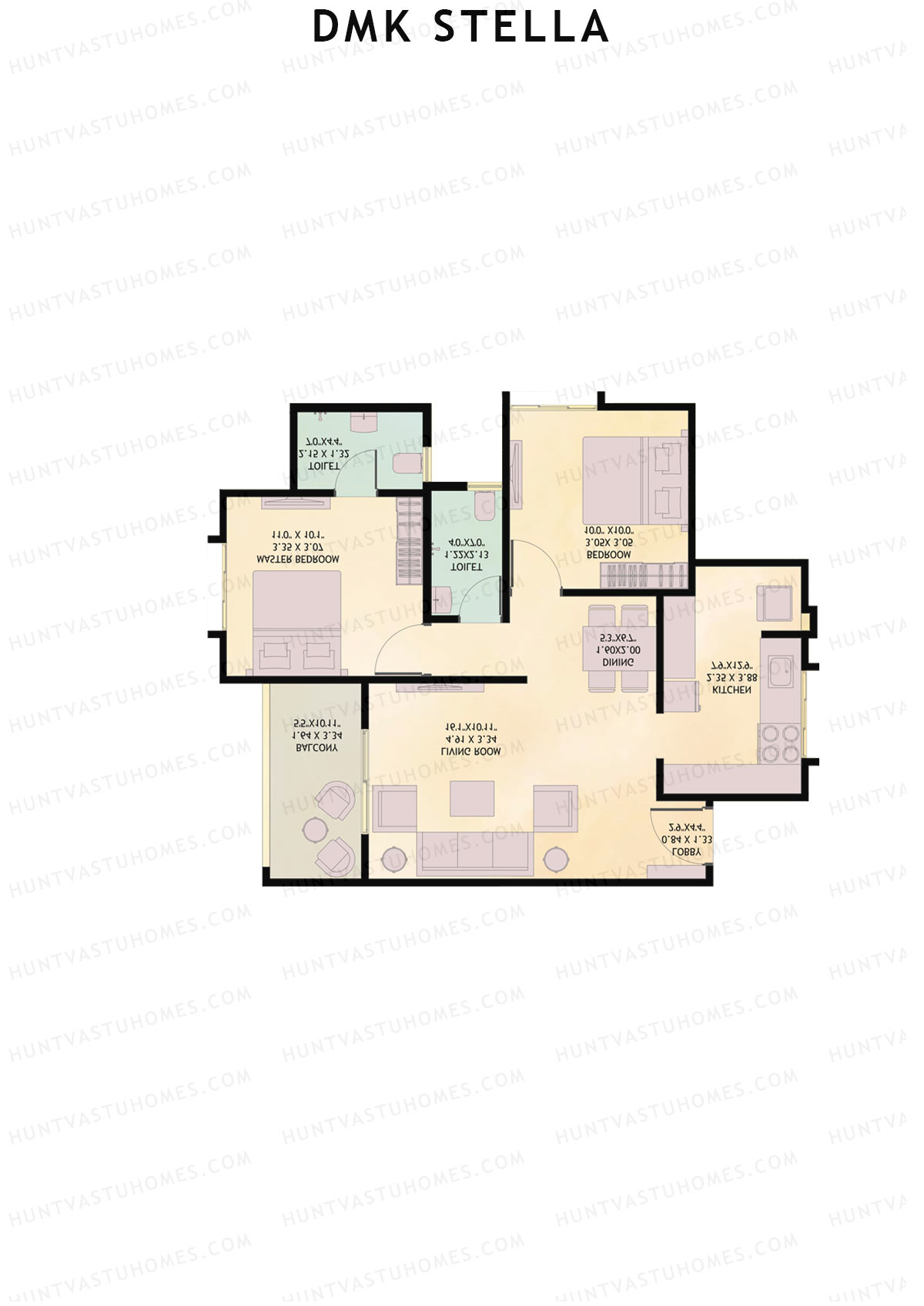 DMK Stella Tower B1 Unit 6 (Type A) Floor Plan