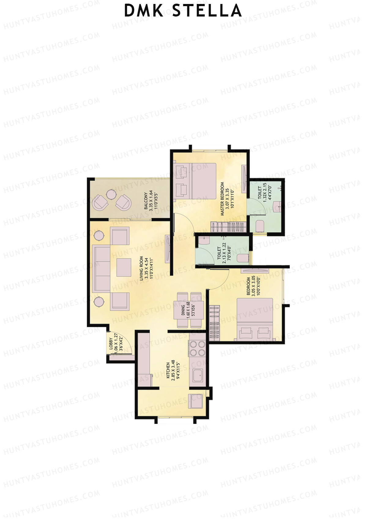DMK Stella Tower B1 Unit 8 (Type B) Floor Plan