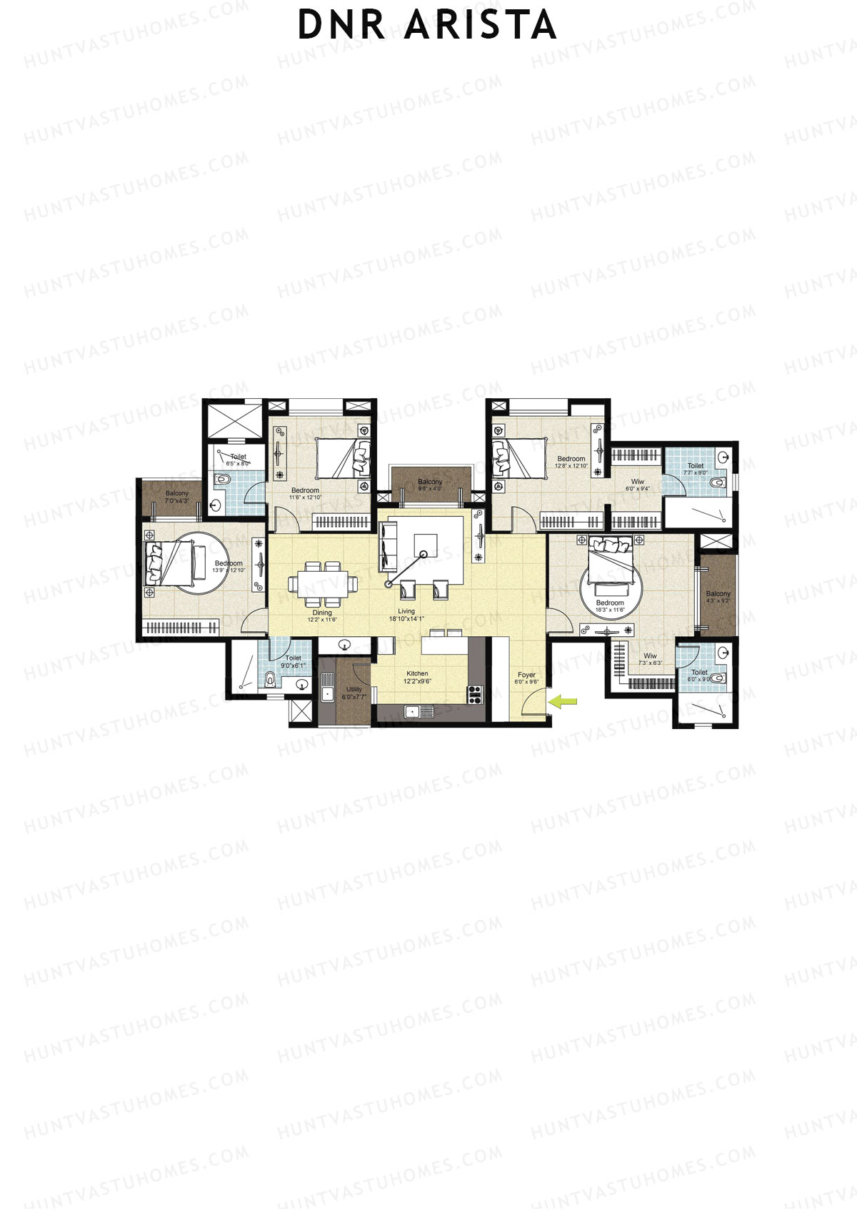 DNR Arista Block C Unit 1 (Type B) Floor Plan