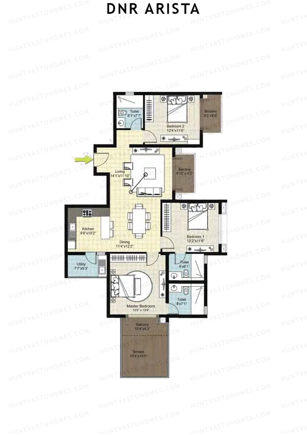 DNR Arista Block C Unit 2 (Type B) Floor Plan