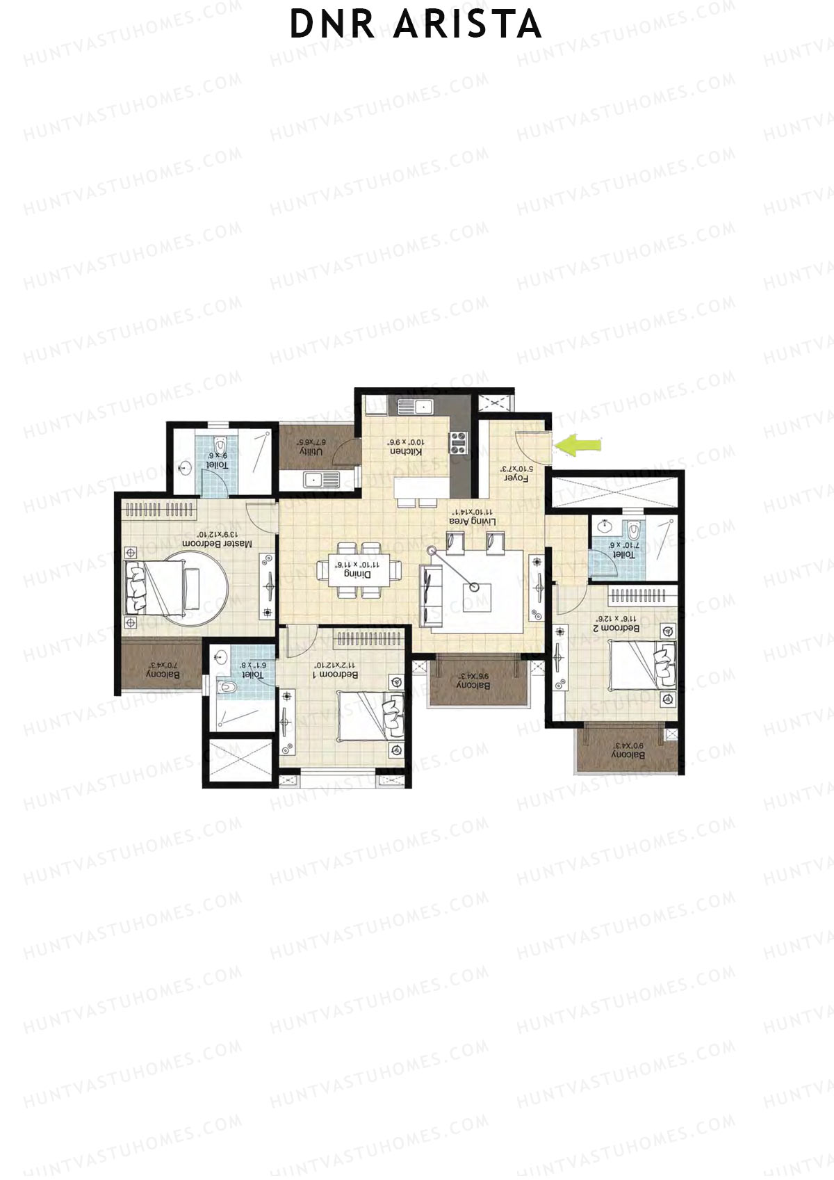 DNR Arista Block G Unit 4 (Type A) Floor Plan