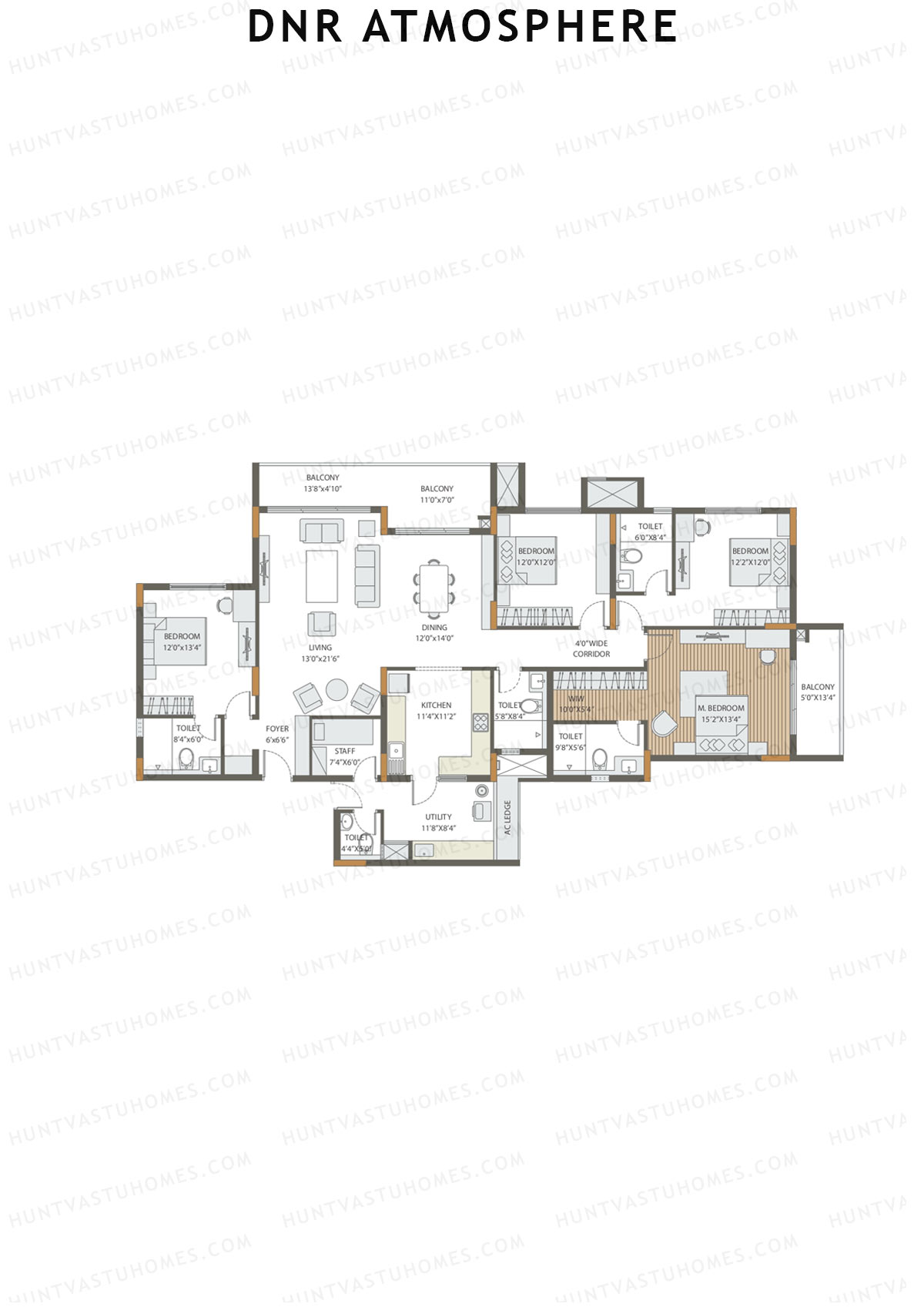 DNR Atmosphere Tower B Unit 1 (Type 4) Floor Plan
