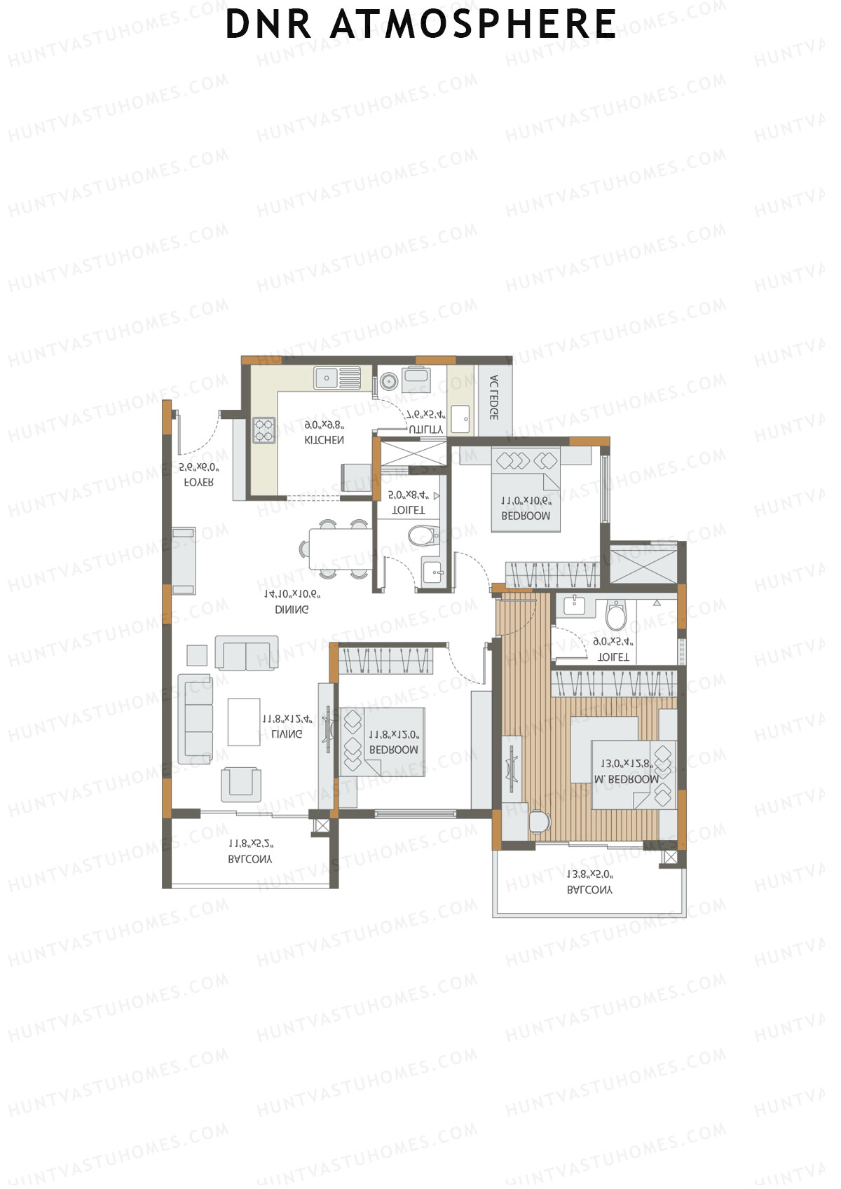 DNR Atmosphere Tower D Unit 5 (Type 2) Floor Plan