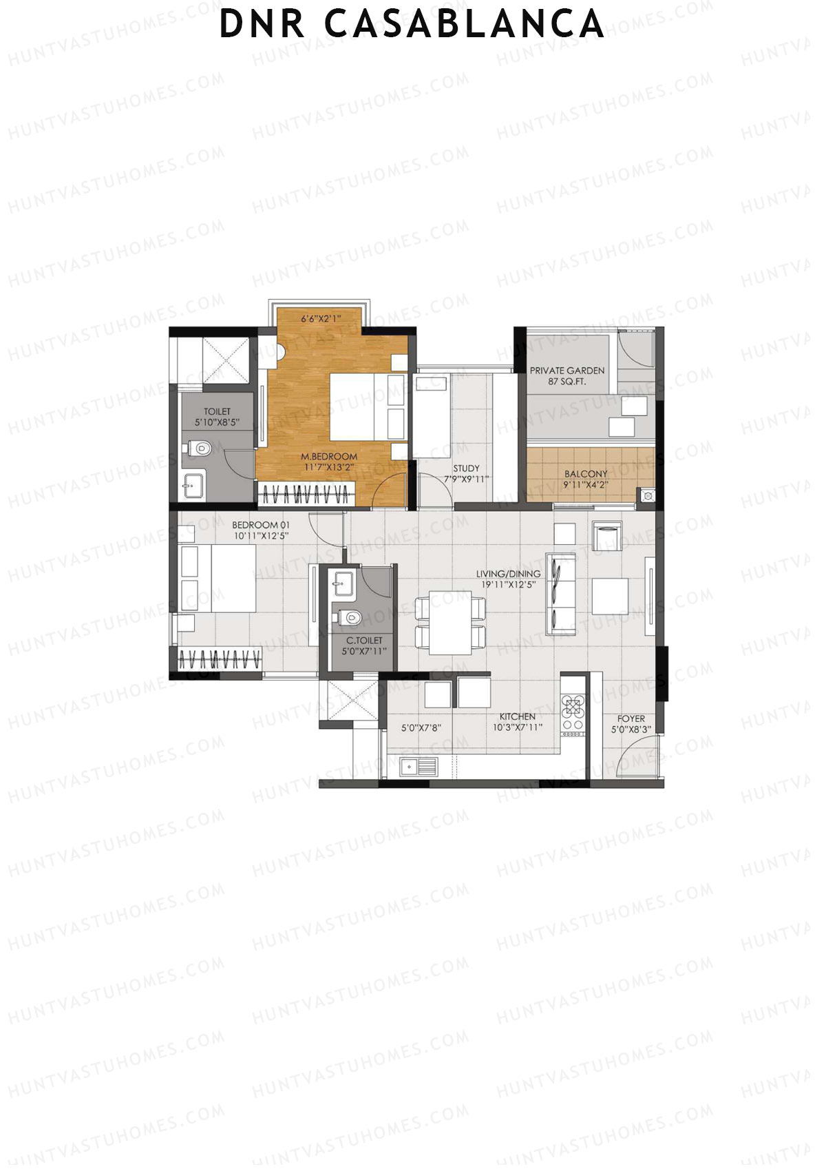 DNR Casablanca Tower A Unit 1  Floor Plan