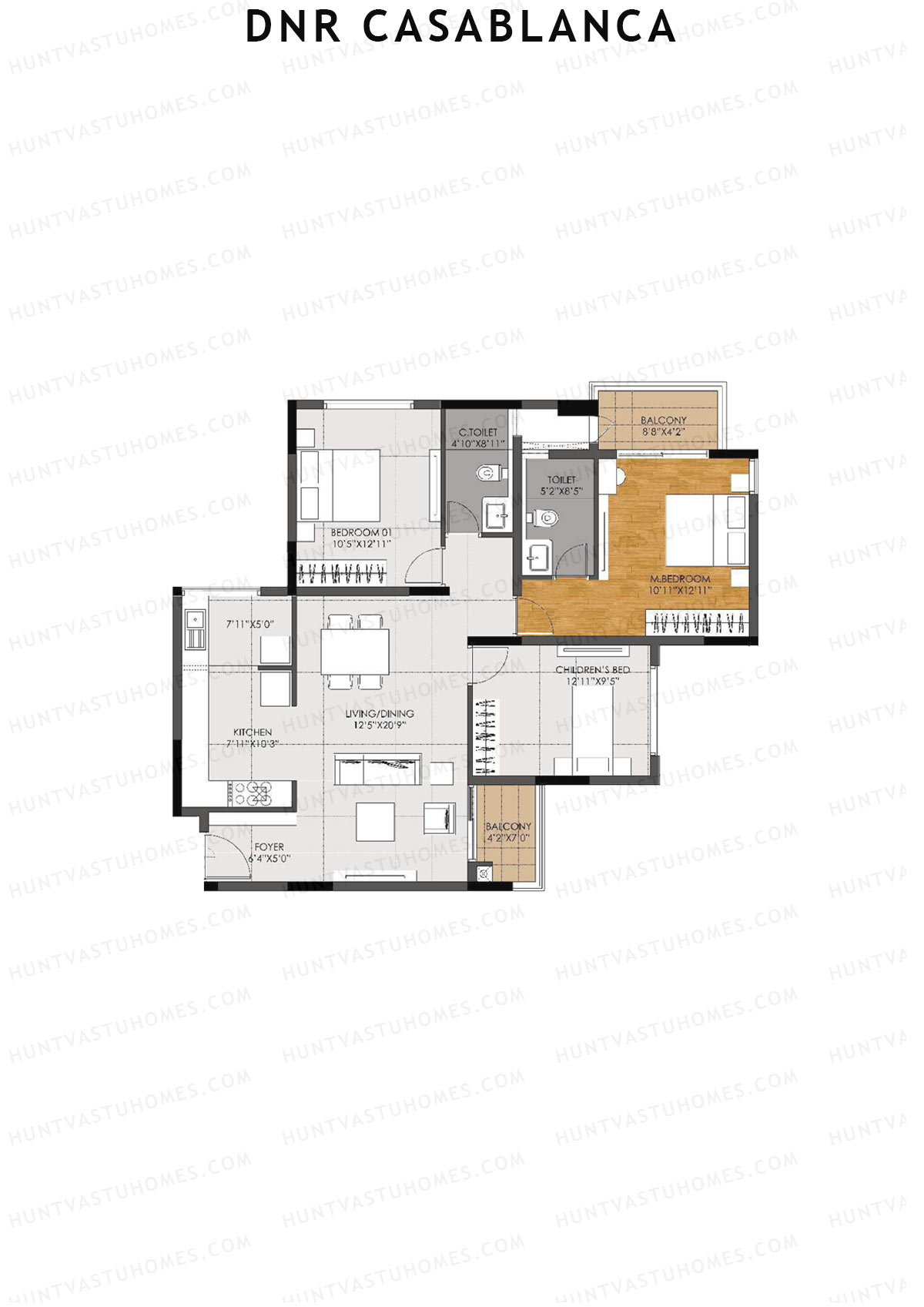 DNR Casablanca Tower A Unit 2  Floor Plan