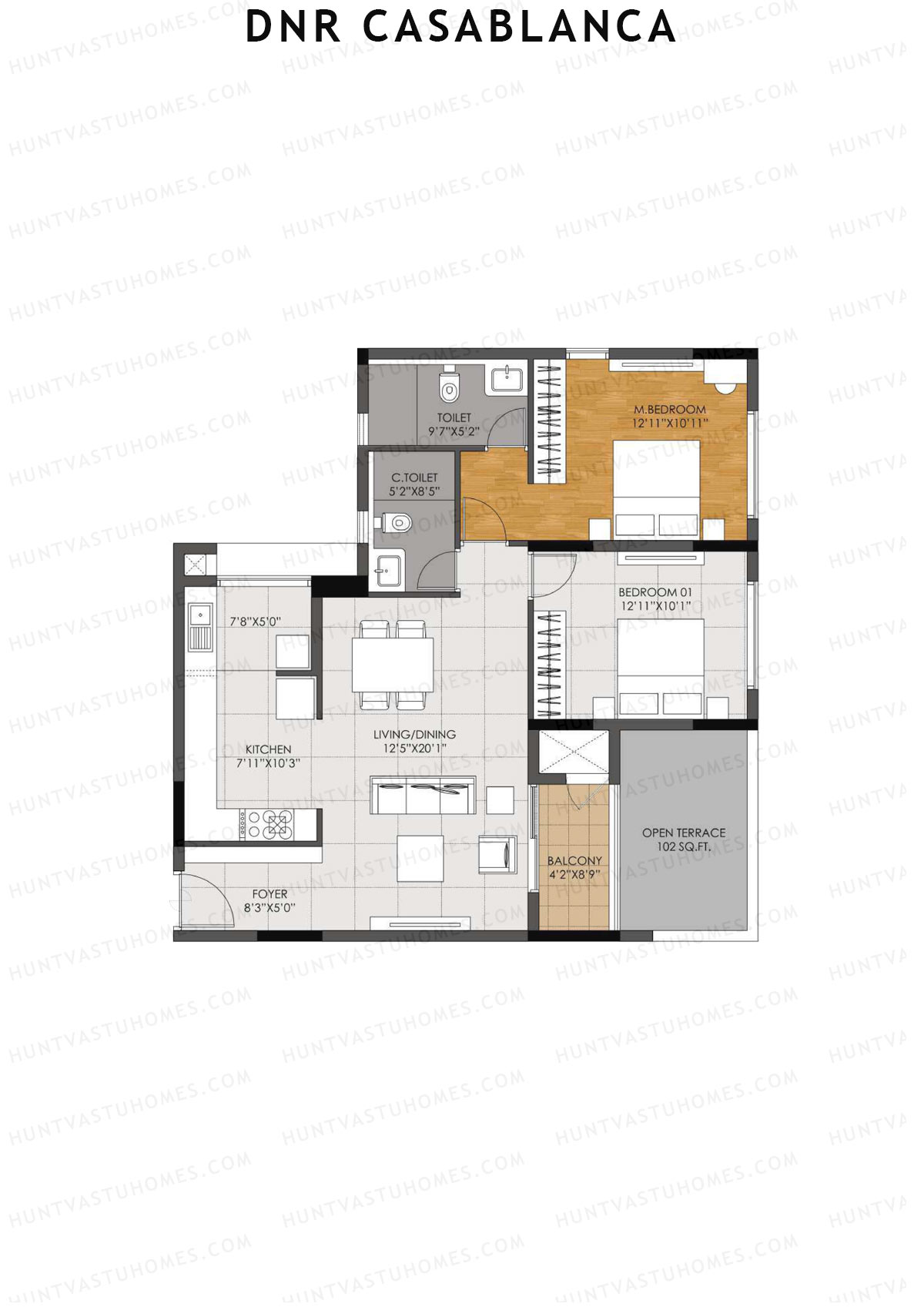 DNR Casablanca Tower A Unit 3  Floor Plan