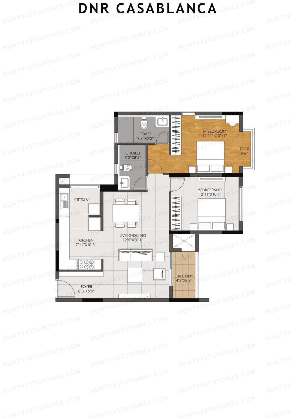 DNR Casablanca Tower A Unit 3  Floor Plan