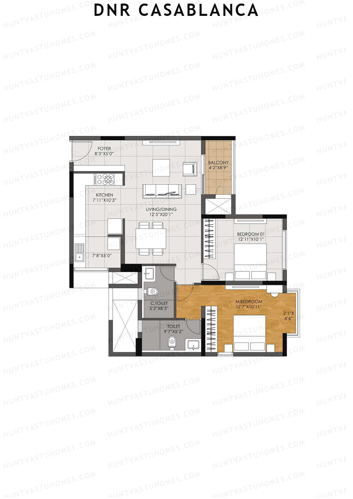 DNR Casablanca Tower A Unit 4 1 Floor Plan