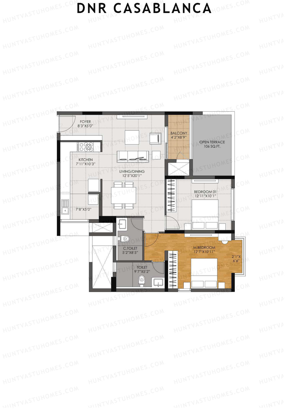 DNR Casablanca Tower A Unit 4  Floor Plan