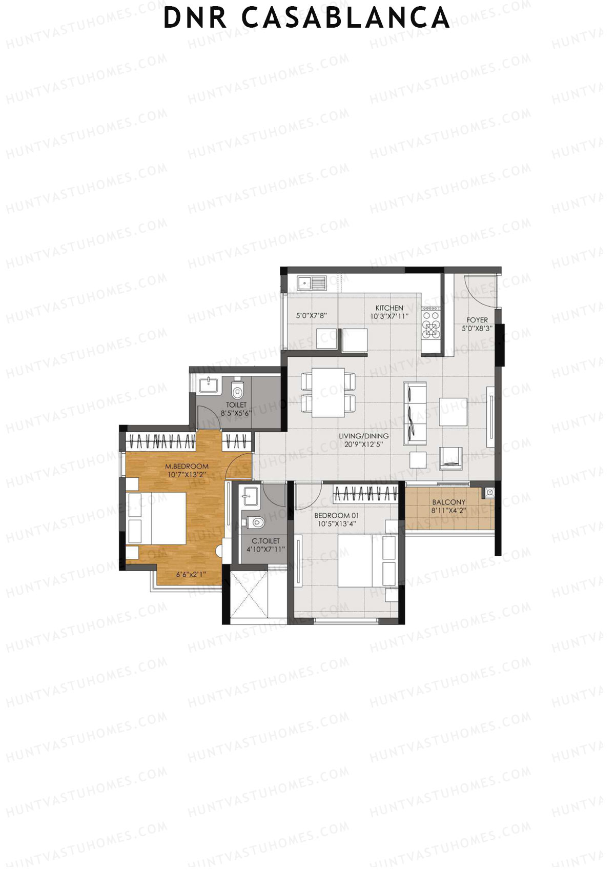 DNR Casablanca Tower A Unit 5 1 Floor Plan