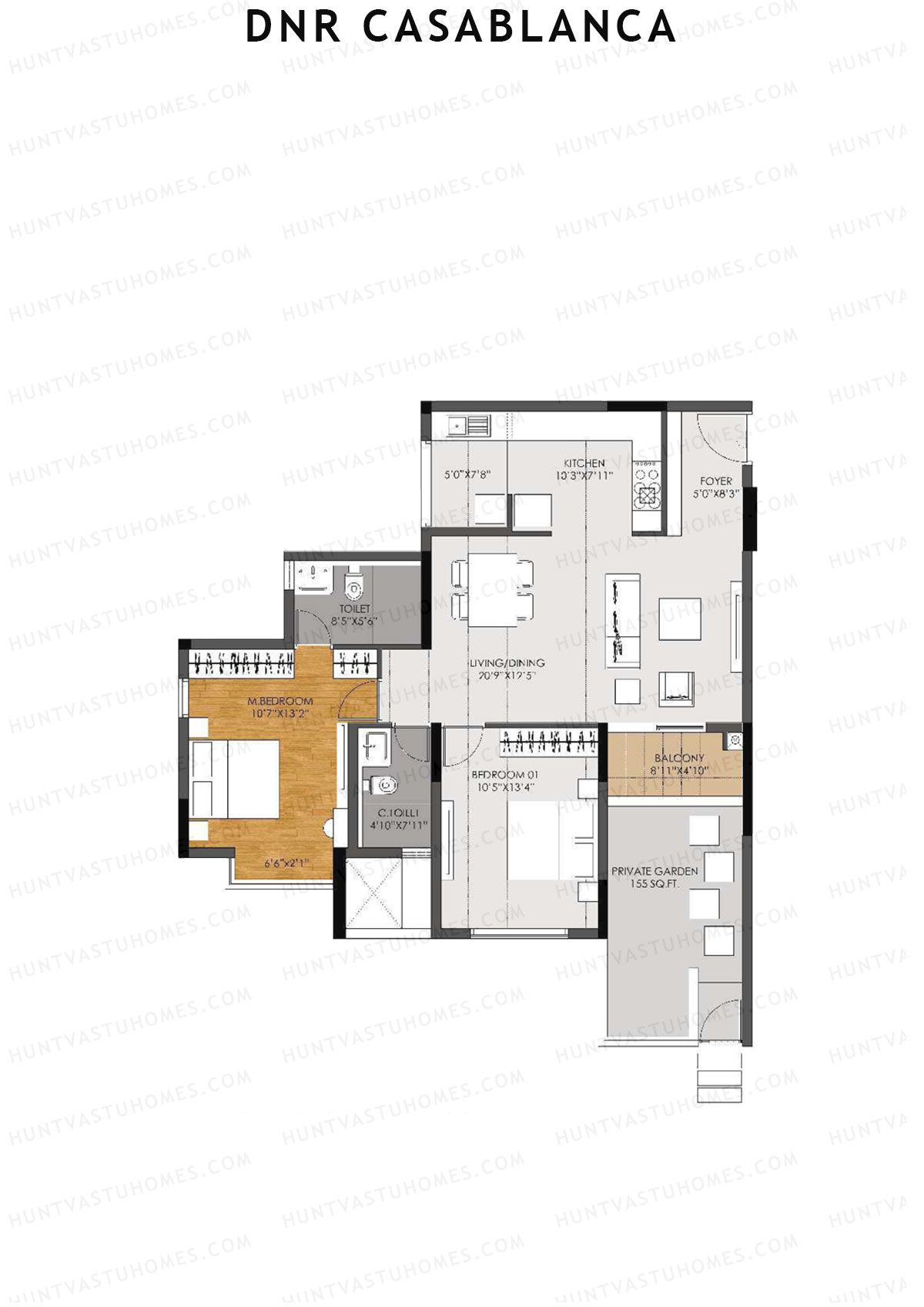 DNR Casablanca Tower A Unit 5  Floor Plan