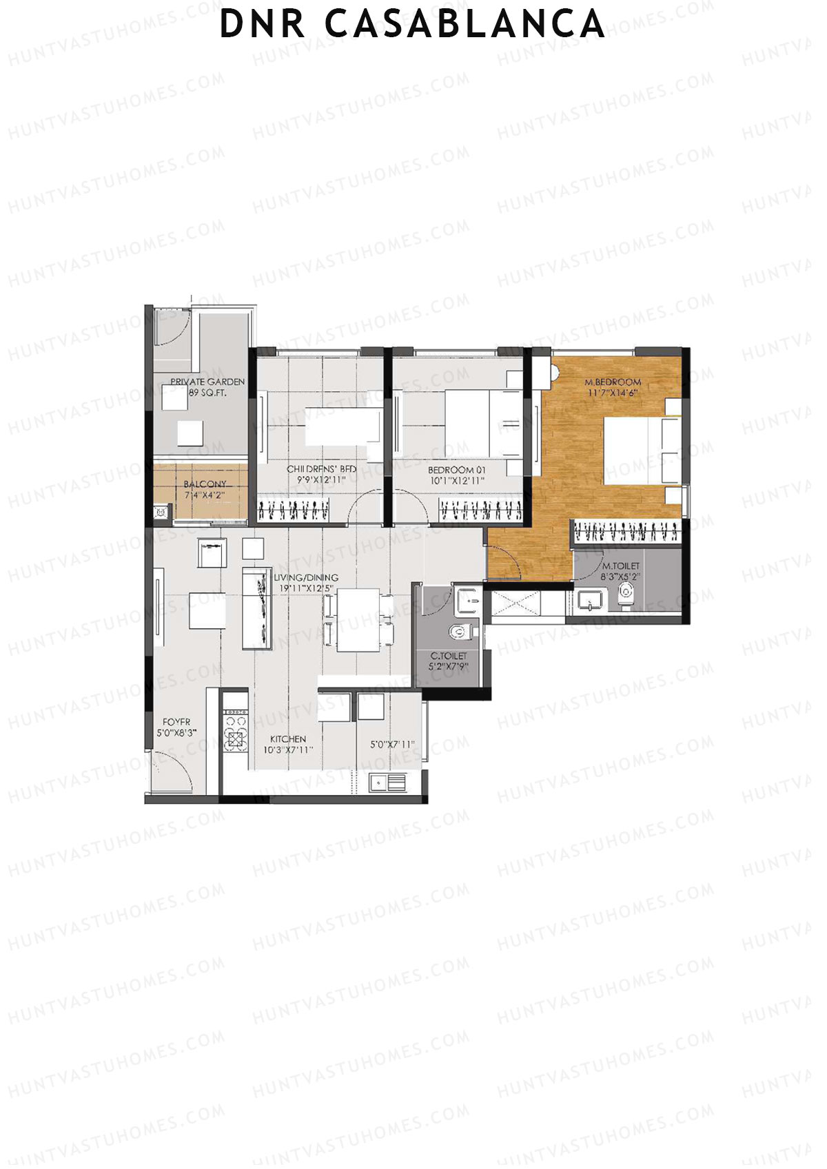 DNR Casablanca Tower B Unit 2  Floor Plan