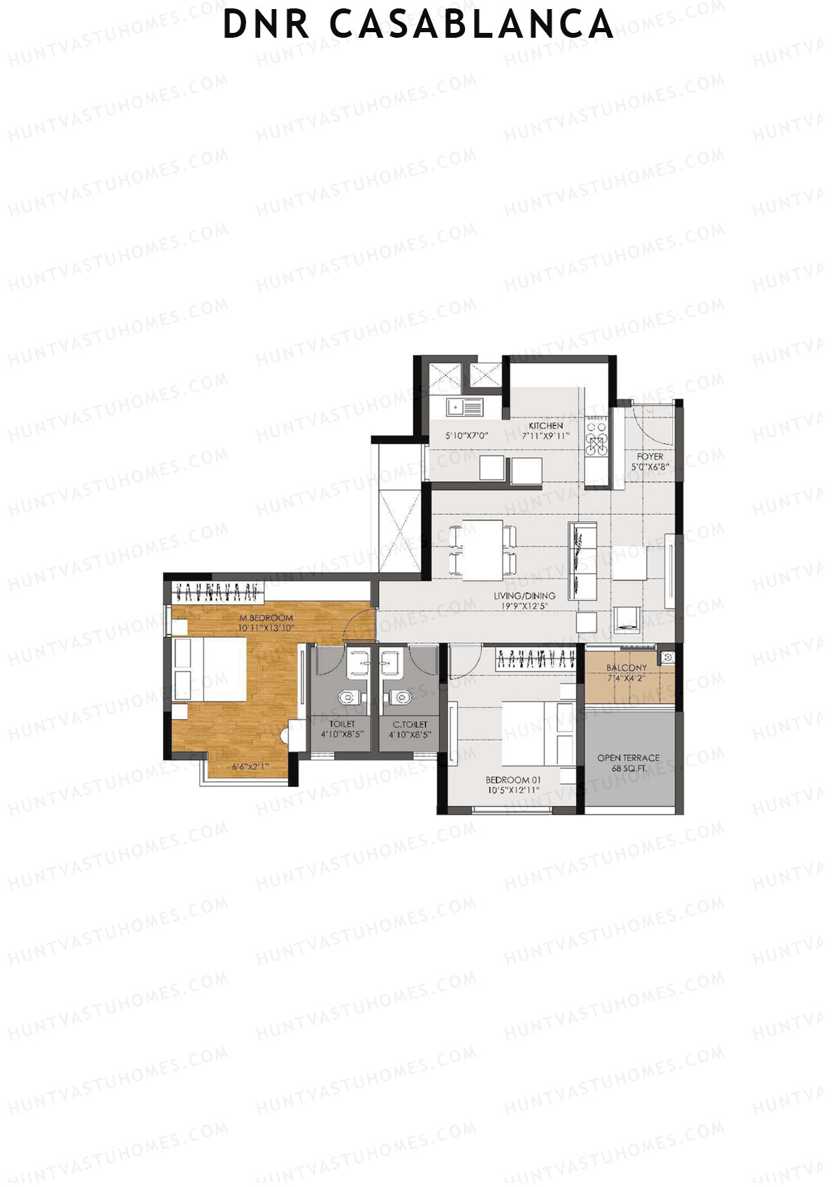 DNR Casablanca Tower B Unit 5  Floor Plan