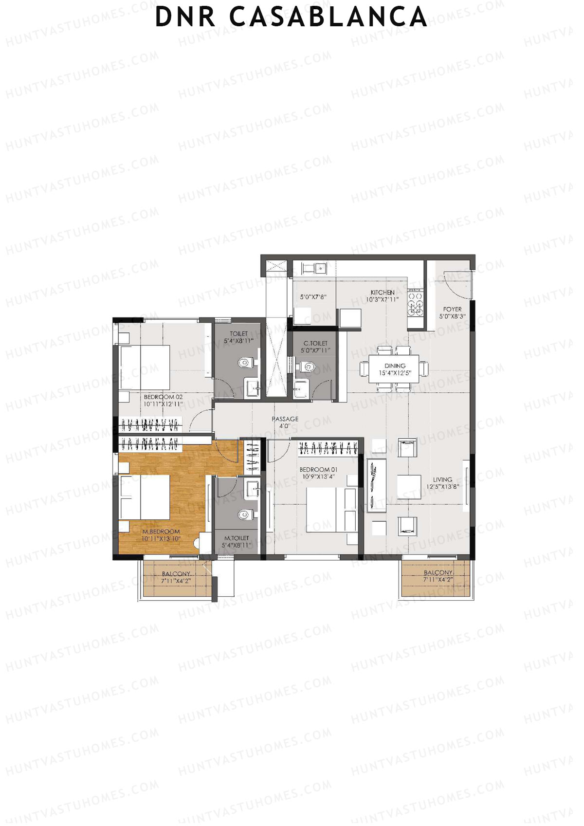 DNR Casablanca Tower B Unit 6  Floor Plan